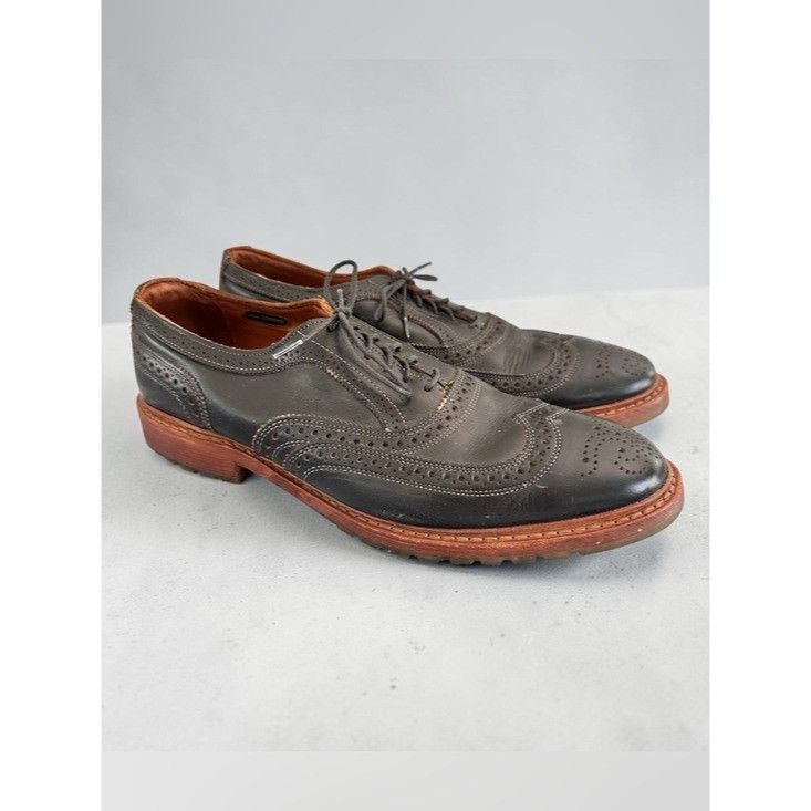Allen Edmonds Allen Edmonds Men's Black Leather Wingtip Brogues - Classic Size US 12 / EU 45 - 1 Thumbnail