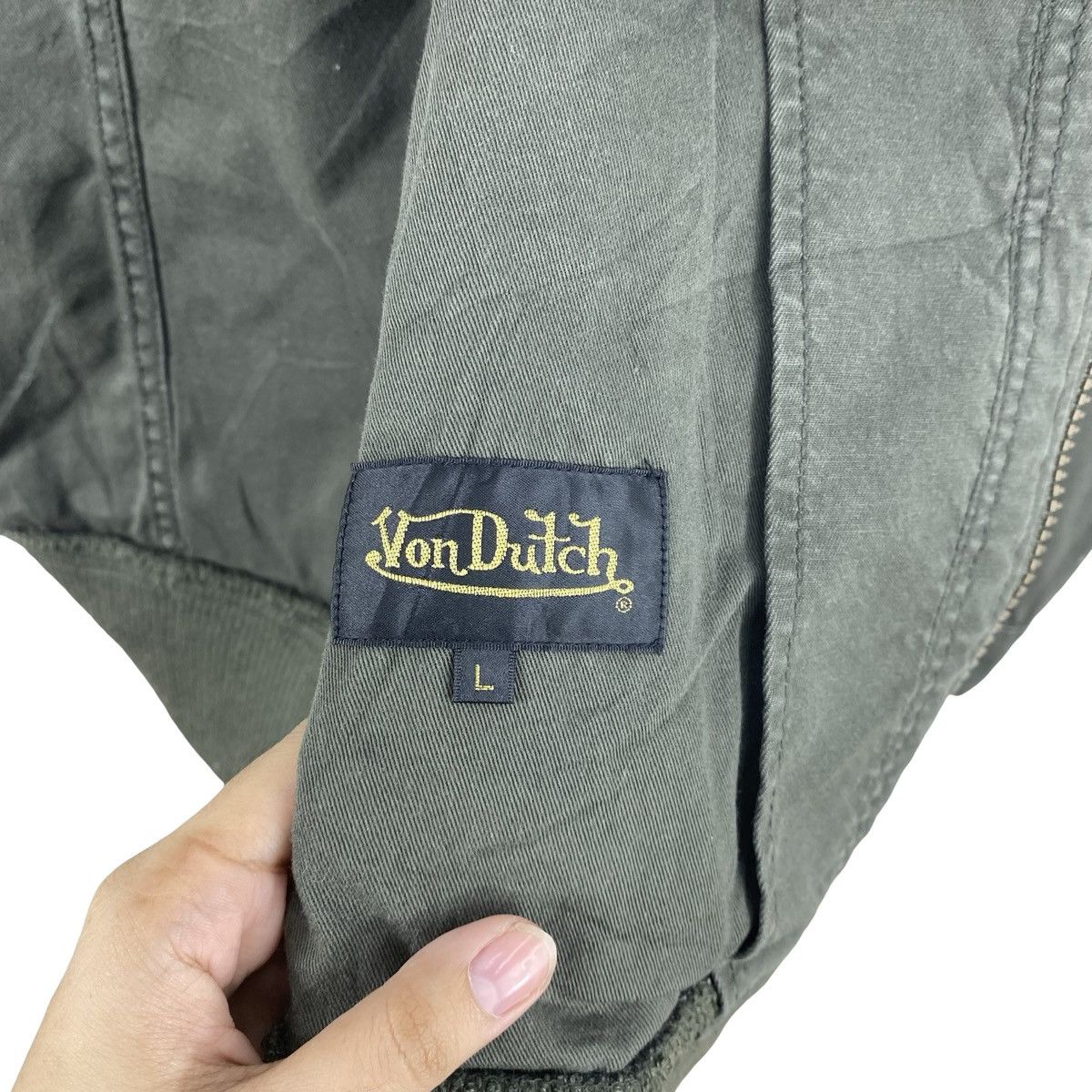 Von Dutch VON DUTCH Olive Hooded Field Bomber Jacket Multi Pocket Size US L / EU 52-54 / 3 - 10 Thumbnail