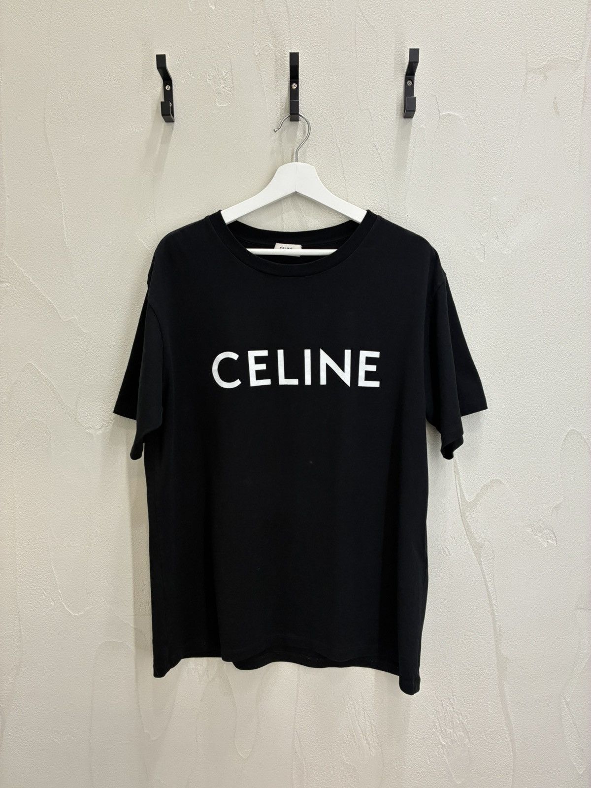 Celine Celine Black Logo T Shirt Size US L / EU 52-54 / 3 - 1 Thumbnail