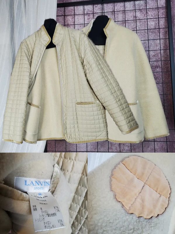 Lanvin Lanvin Beige Wool Blend Plaid Jacket 0089 Size M / US 6-8 / IT 42-44 - 1 Thumbnail