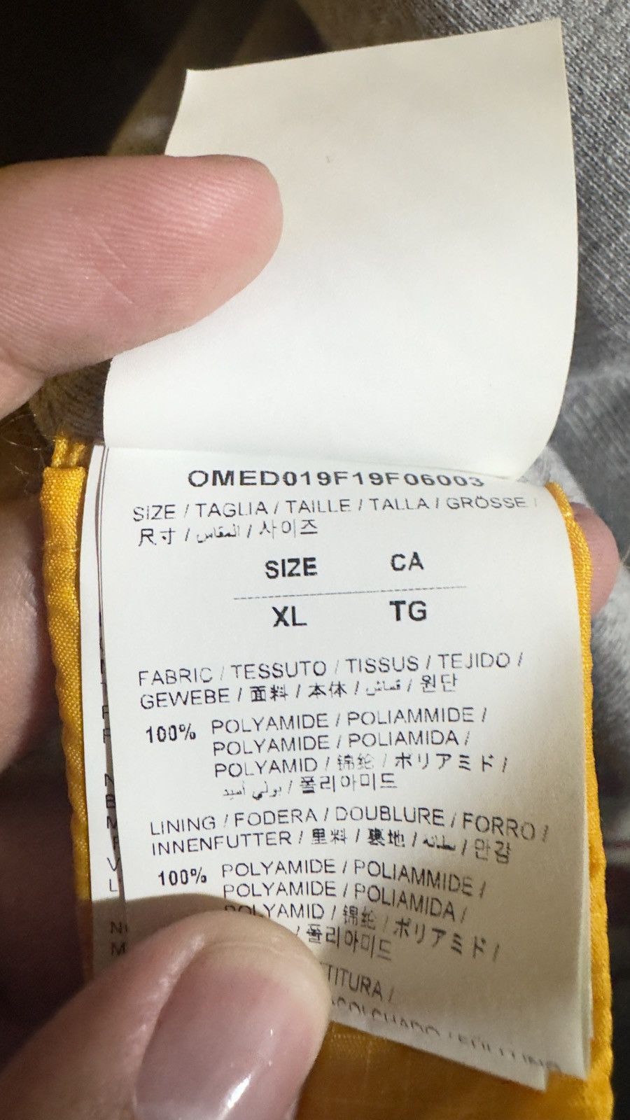 Off-White off-white industrial zipped yellow puffer Size US XL / EU 56 / 4 - 3 Thumbnail