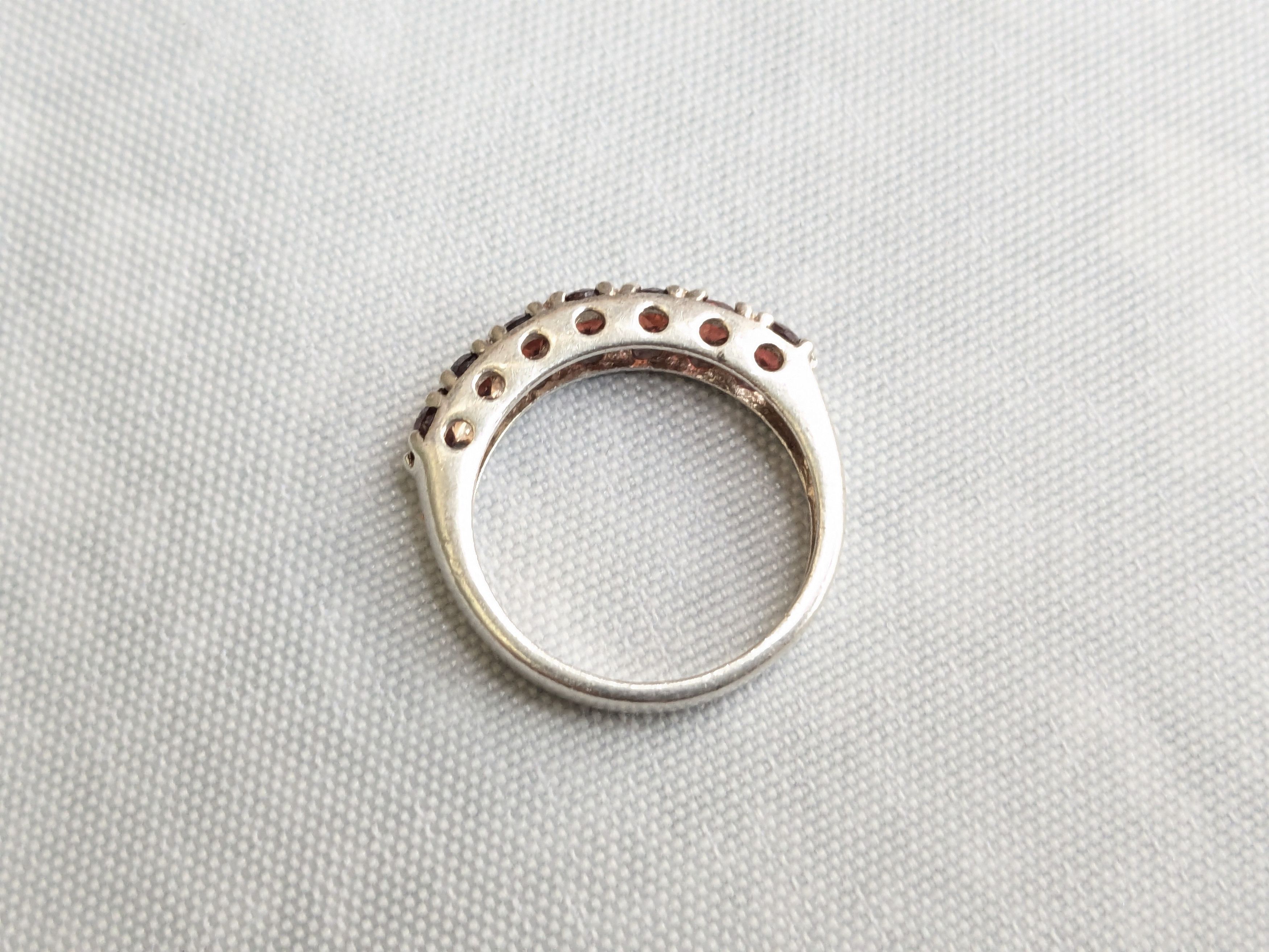 Jewelry Vintage Sterling Silver Ring Blue Garnet 6 Size ONE SIZE - 5 Thumbnail