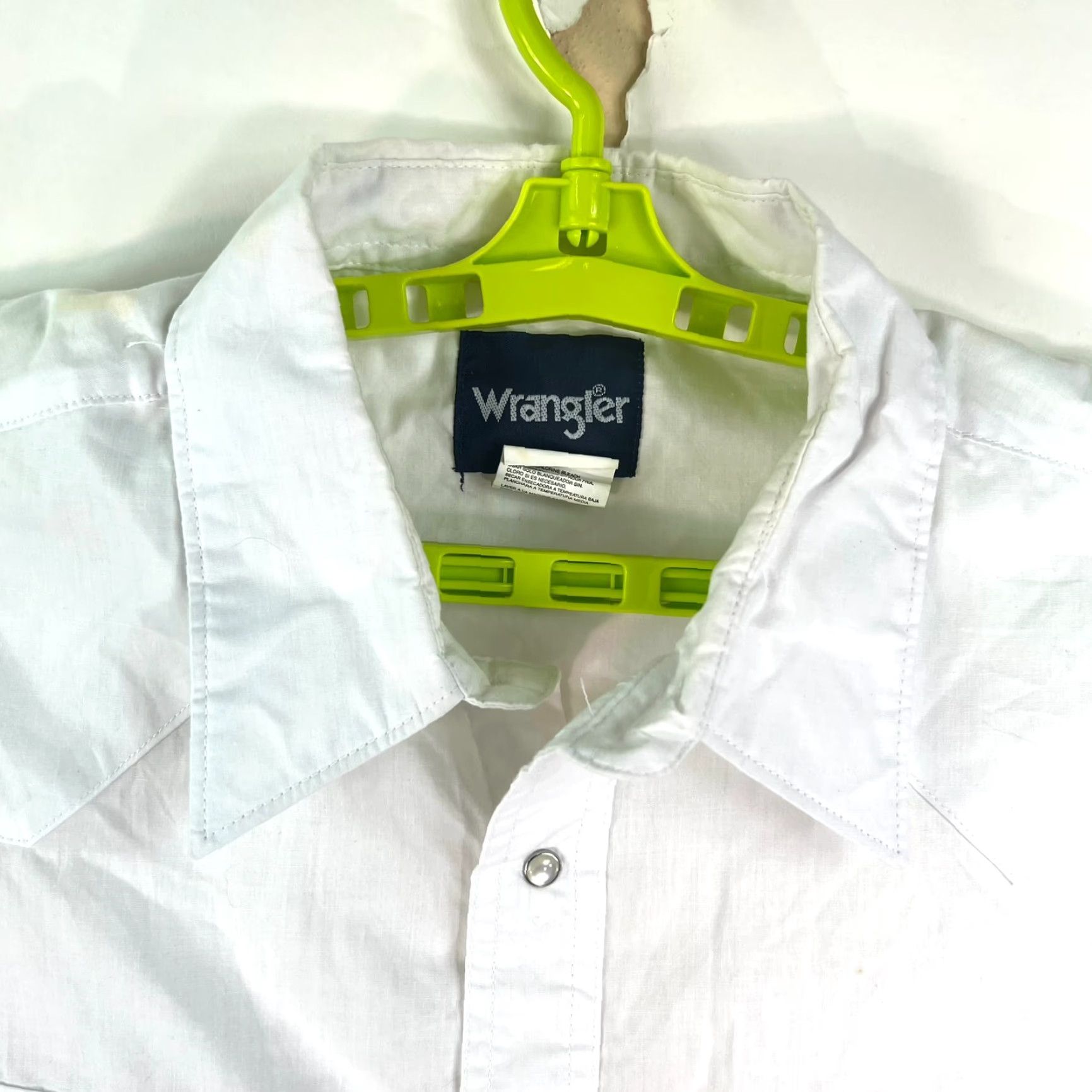 Wrangler Wrangler Western Fashion Pearl Snap Shirt Mens XL White Long Sleeve Size US XL / EU 56 / 4 - 3 Thumbnail