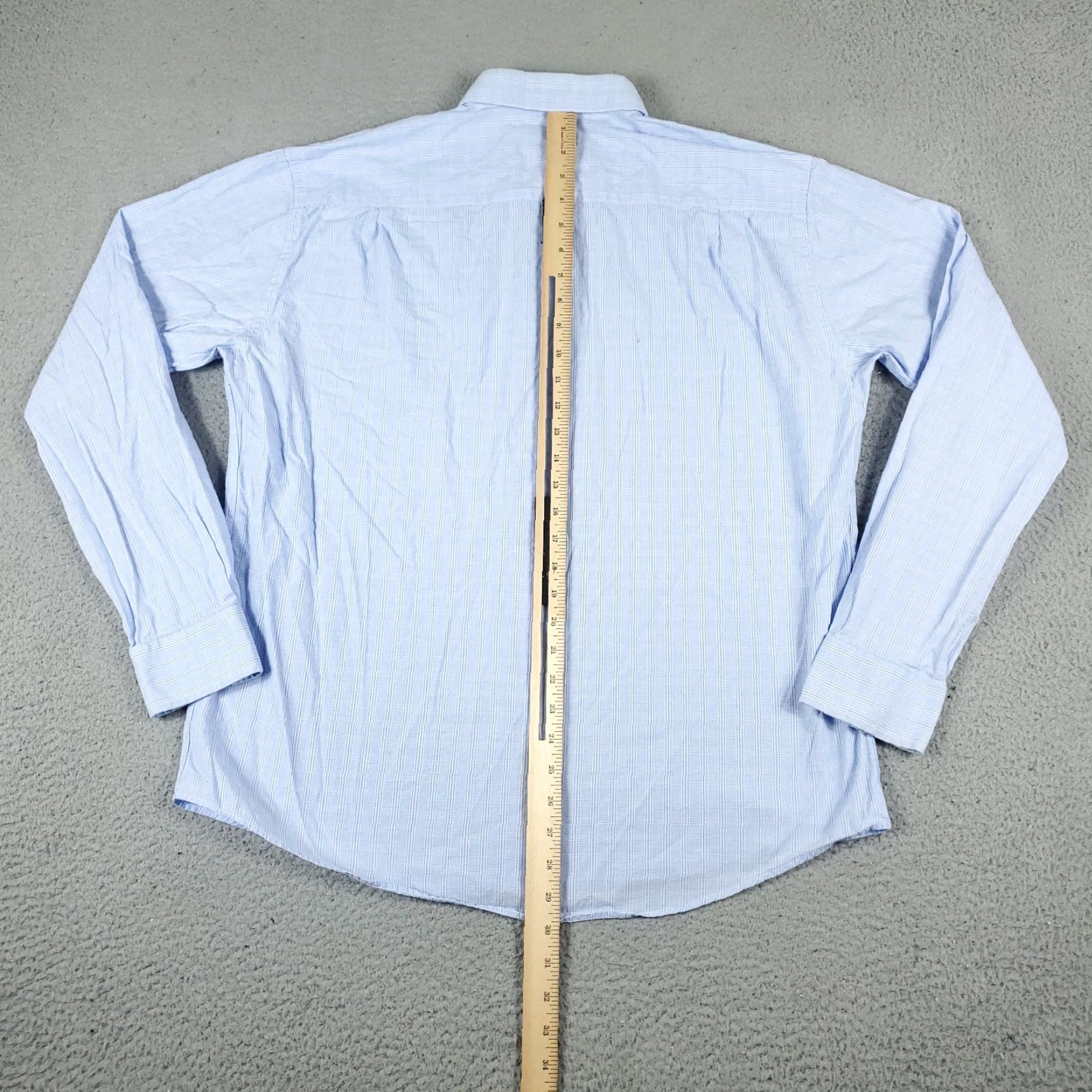 Nautica Nautica Dress Shirt Mens 16.5 Blue Plaid Long Sleeve Button Up Shirt California Classic Brand Nautica Mens 16.5 Blue Plaid Dress Shirt Size 42R - 7 Thumbnail