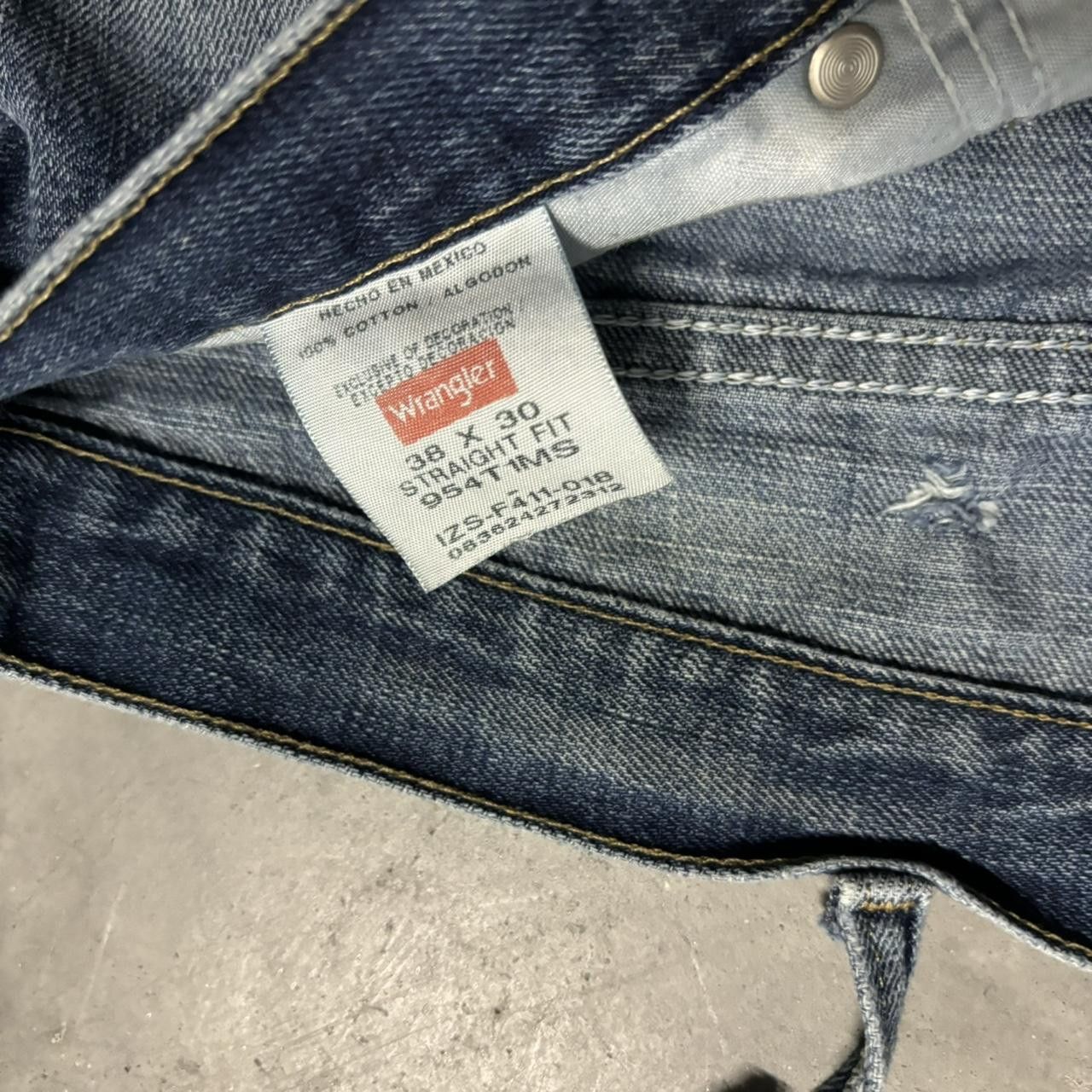 Japanese Brand × Vintage Crazy Vintage Y2K/2000s Grunge Faded Dark Wash Denim Jeans! Size US 38 / EU 54 - 8 Thumbnail