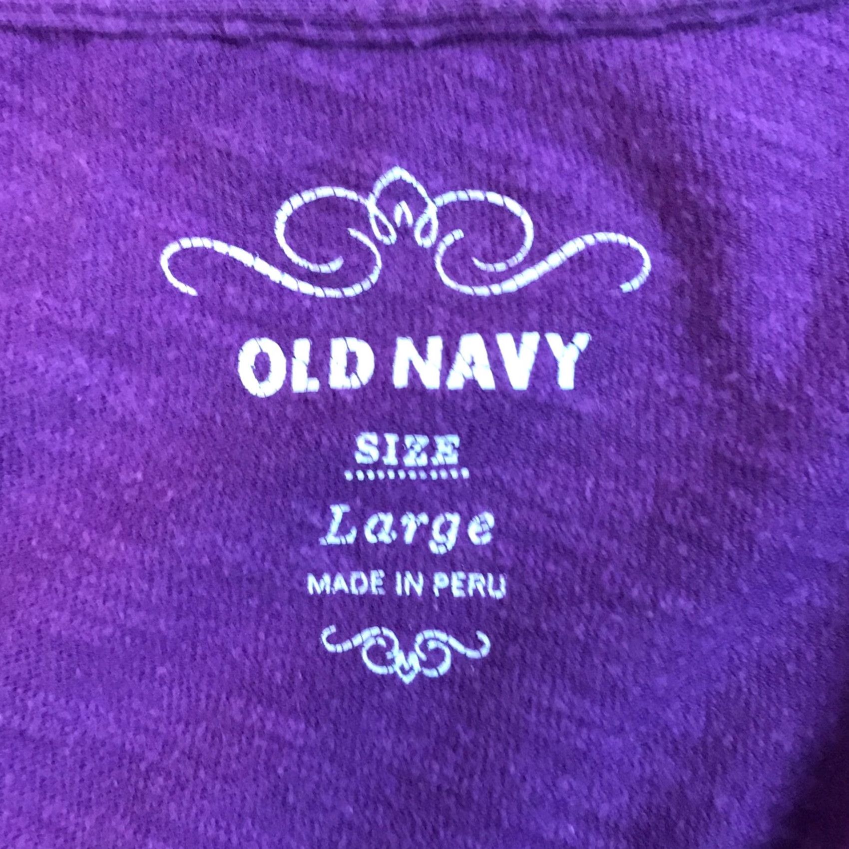 Old Navy Old Navy Womens T Shirt Short Sleeves Round Neck Floral Purple Pullover Size L Size L / US 10 / IT 46 - 5 Thumbnail