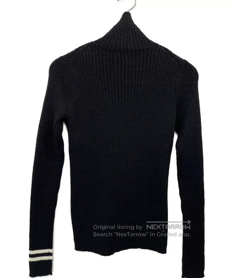 Yohji Yamamoto Y's Wise Black Wool Turtleneck Knit Top. Size M / US 6-8 / IT 42-44 - 2 Thumbnail