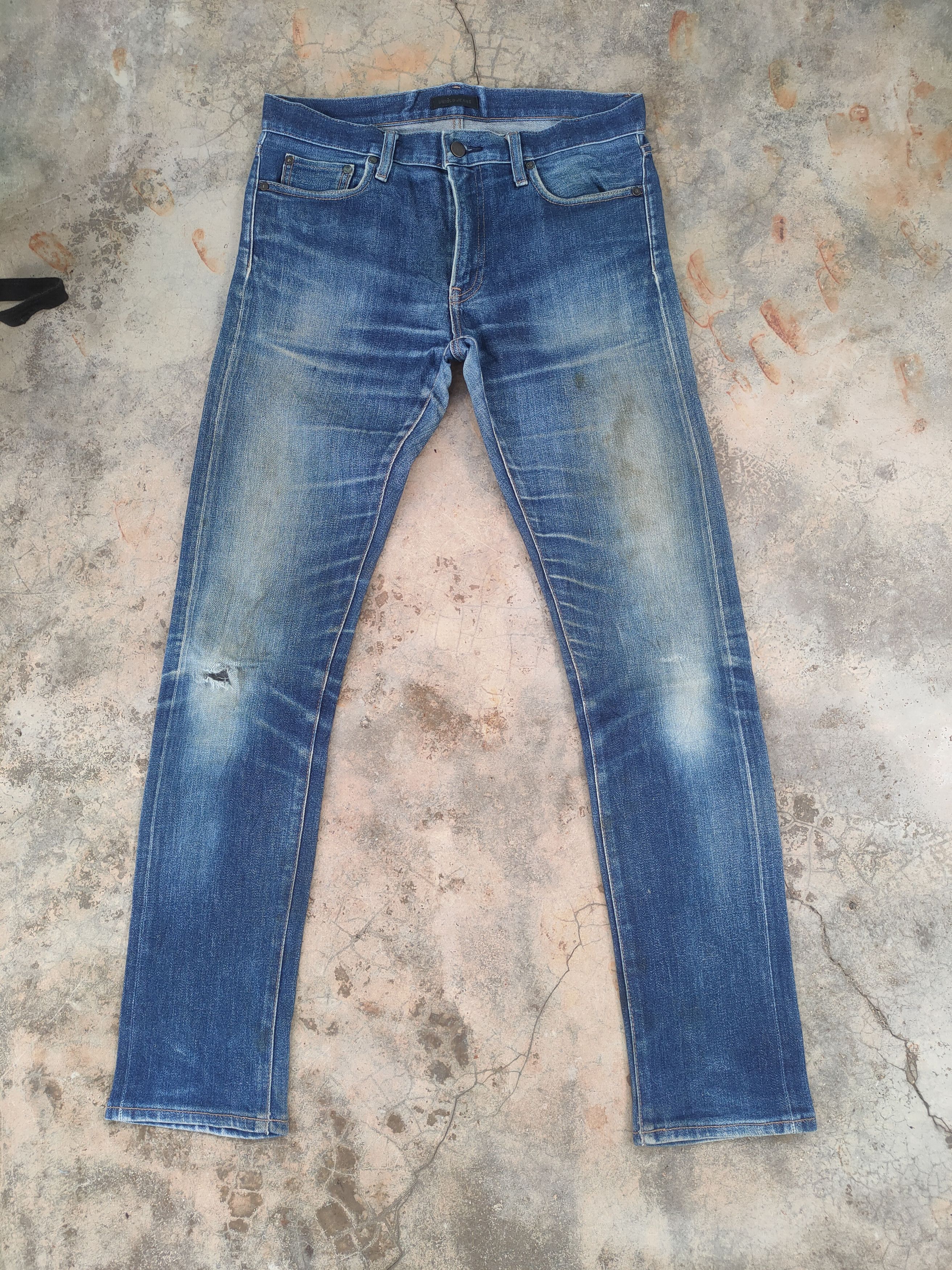 Japanese Brand VINTAGE JAPANESE RUSTY SKINNY FADED DISTRESSED JEAN PANTS Size US 32 / EU 48 - 1 Thumbnail