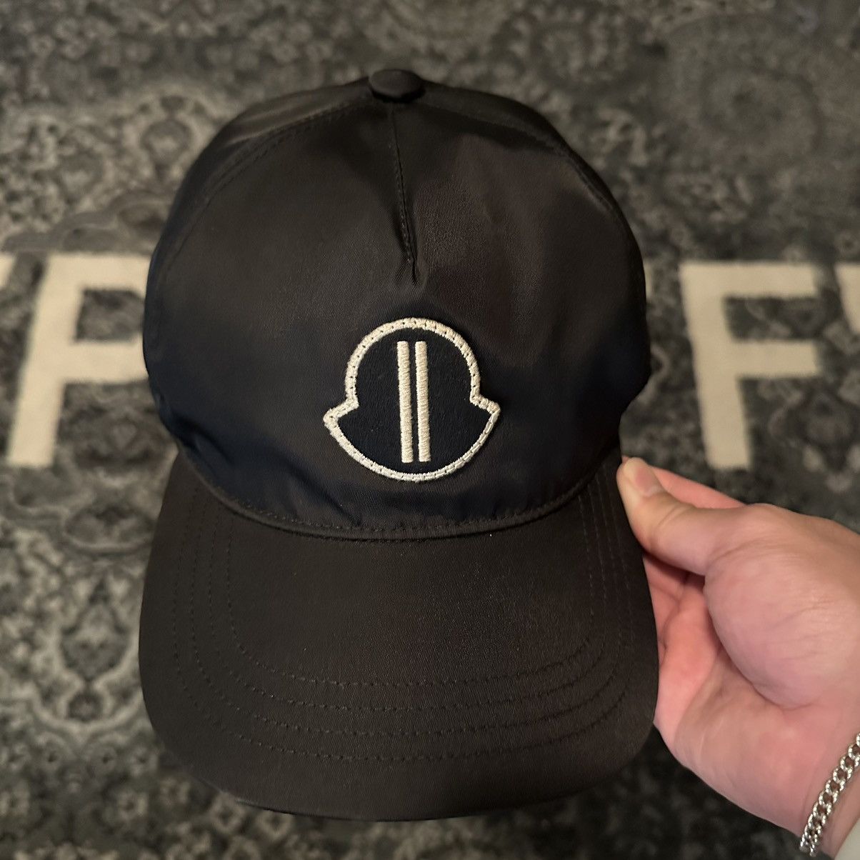 Rick Owens x Moncler Logo Baseball Cap Snapback Hat