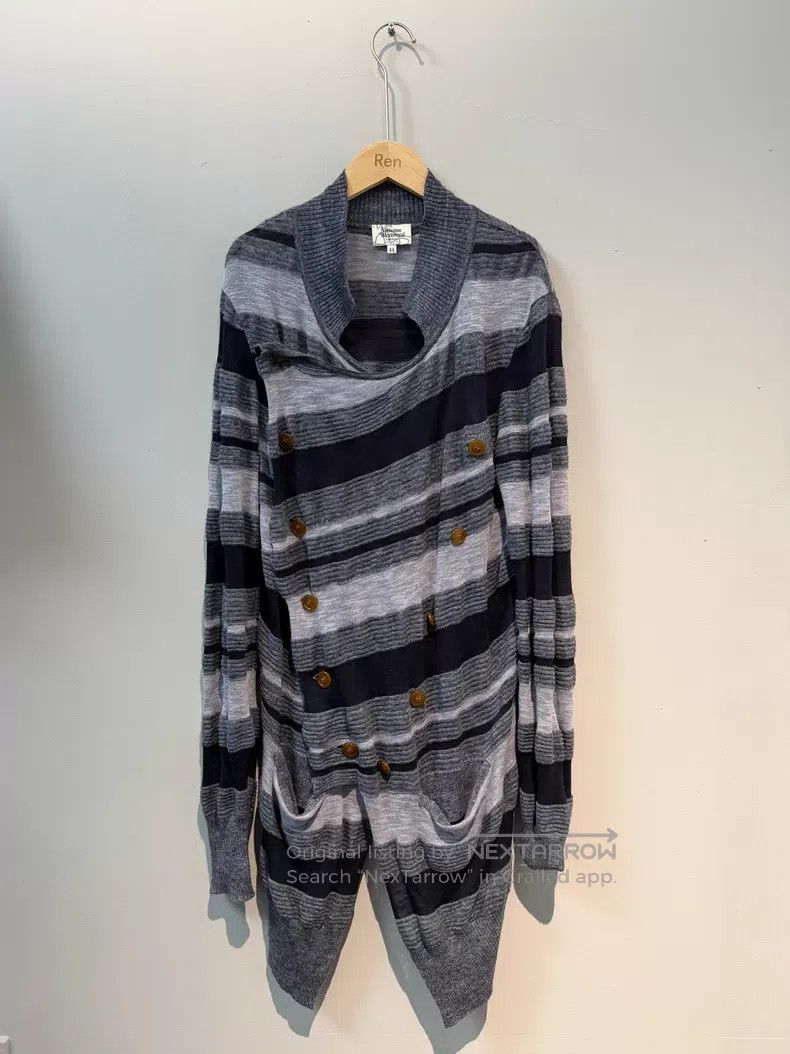 Vivienne Westwood Vivienne Westwood Irregular wool knit long-sleeve cardigan Size M / US 6-8 / IT 42-44 - 4 Thumbnail