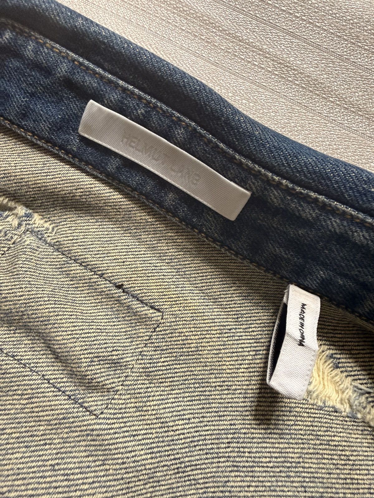 Helmut Lang Helmut Lang Distressed Denim Uniform Shirt Jacket - Size L Size US L / EU 52-54 / 3 - 5 Thumbnail