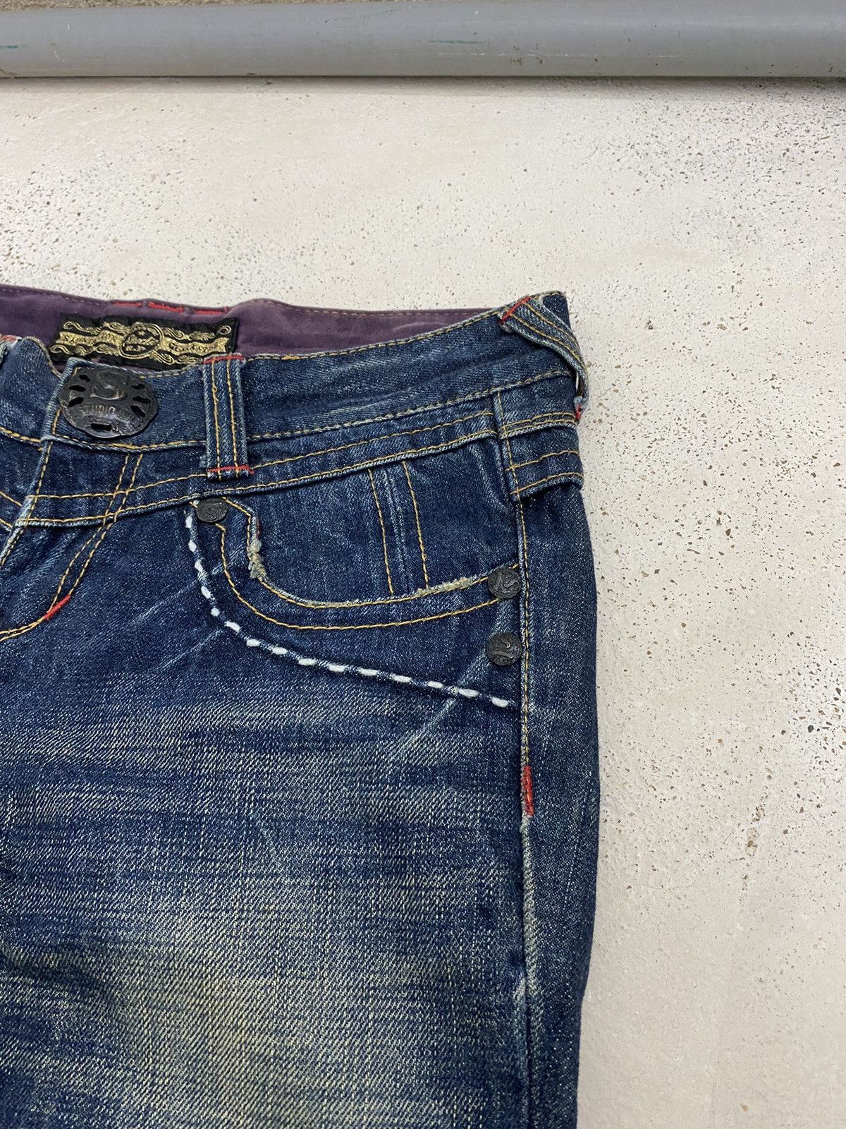 If Six Was Nine × Japanese Brand × Le Grande Bleu (L.G.B.) Flare Studio RP Unisex Jean Japan Mud Washed Low Rise Size US 28 / EU 44 - 9 Thumbnail
