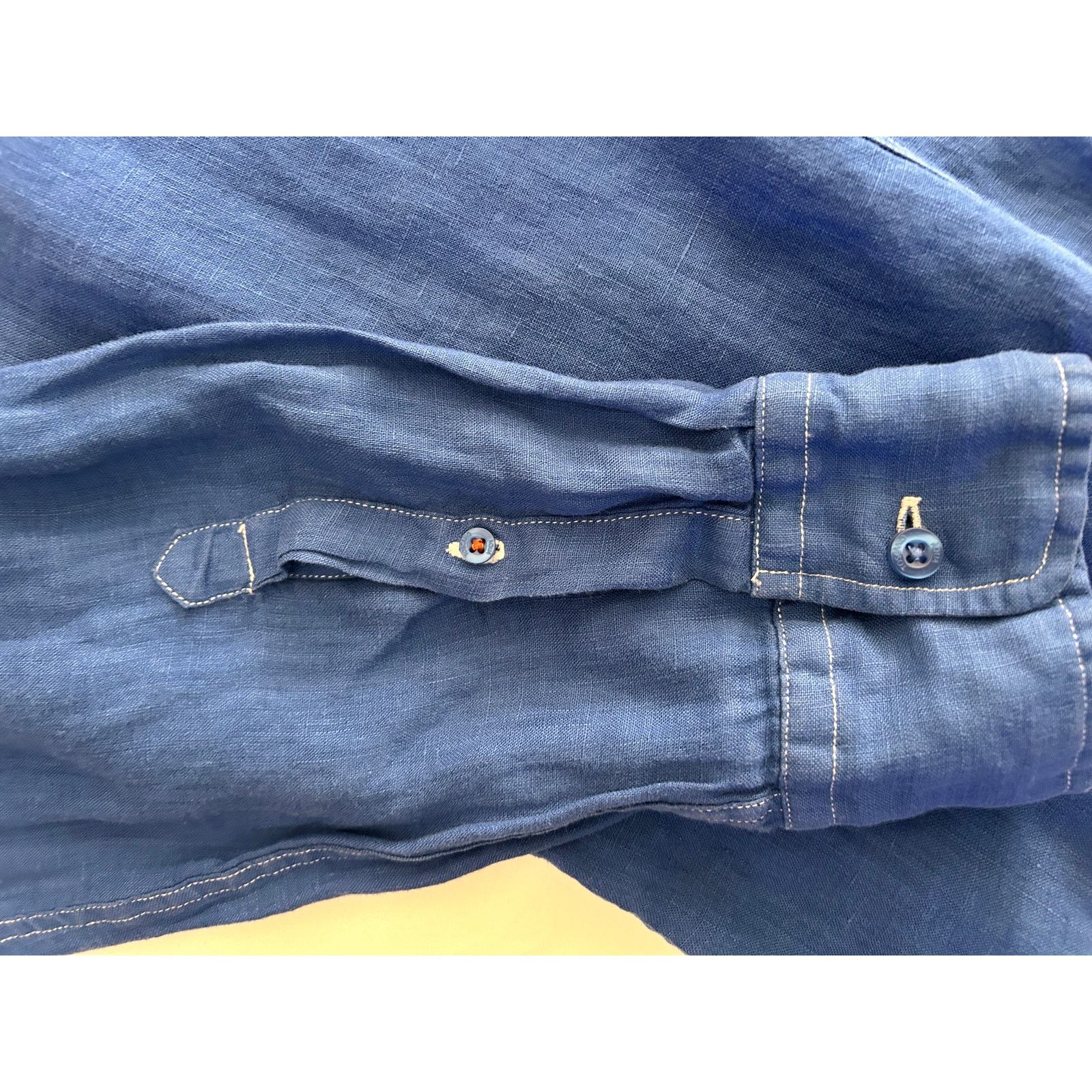 PATRICK ASSARAF Patrick Assaraf Cobalt Blue Linen Long Sleeve shirt XL Size US XL / EU 56 / 4 - 5 Thumbnail