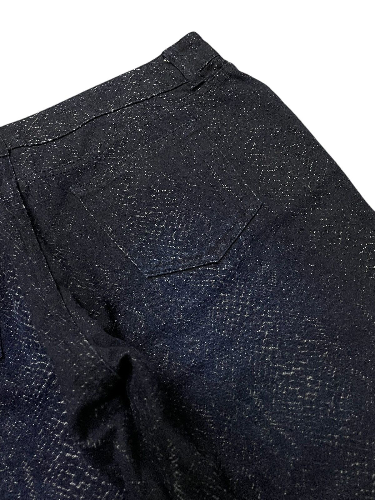 5351 POUR LES HOMMES × semanticdesign CPA Japan 🐍 Jacquard Phantom Snake Pattern Scale Flare Jeans Size US 31 - 14 Thumbnail