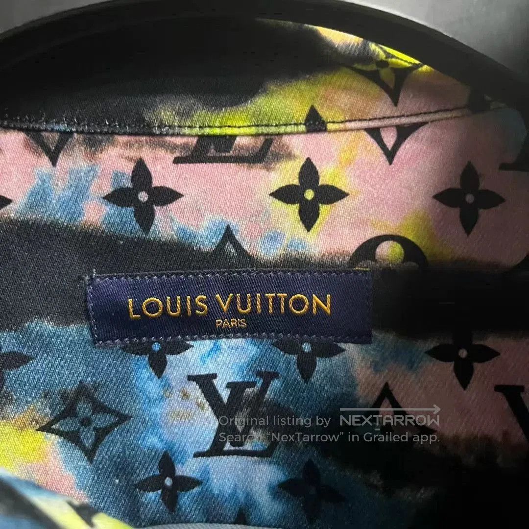 Louis Vuitton colorful black long sleeve denim shirt. Size US L / EU 52-54 / 3 - 3 Thumbnail