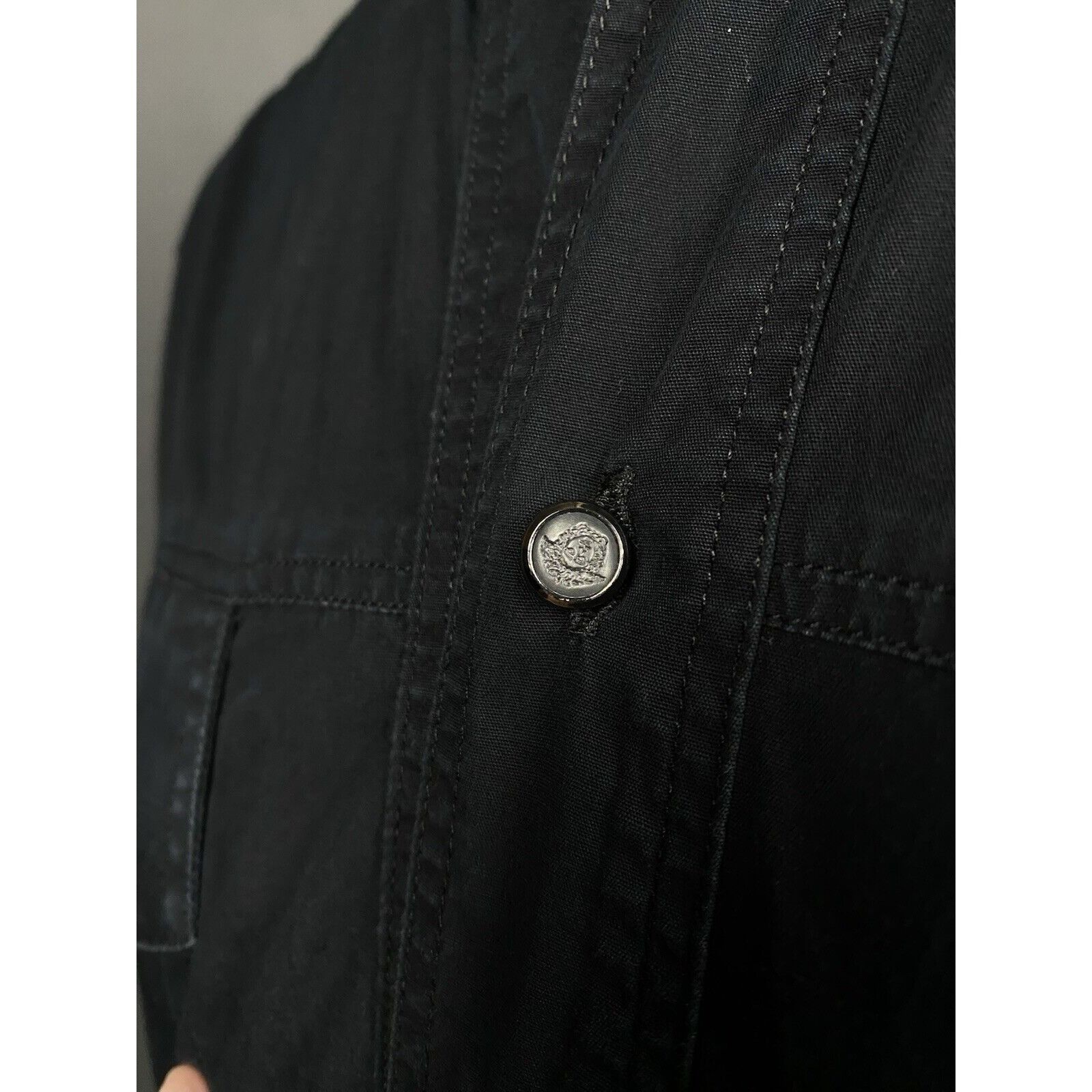 Versace Jeans Couture Versace VTG Multiopocket Men's Black Longsleeve Shirt Size M Size US M / EU 48-50 / 2 - 7 Thumbnail