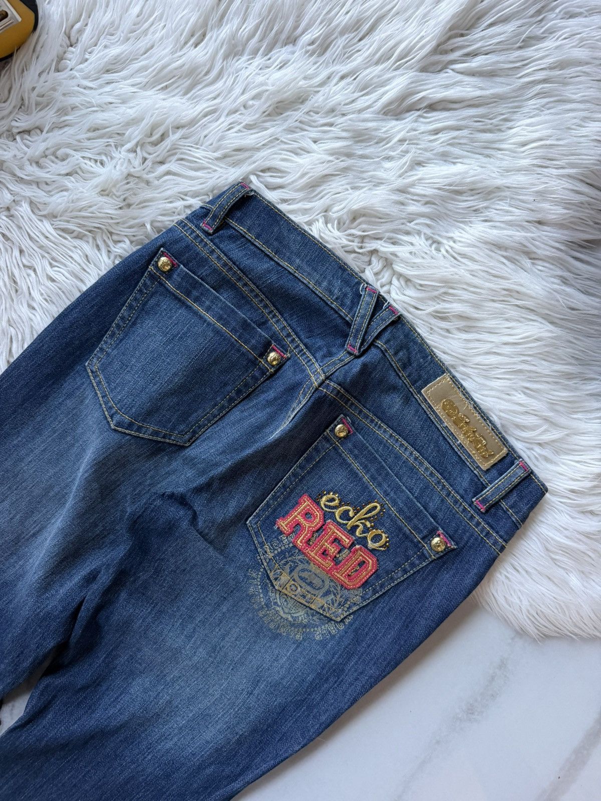 Ecko Unltd. Vintage Ecko Untld Y2K Flared Bootcut Jeans Japanesse Size 30" / US 8 / IT 44 - 11 Thumbnail