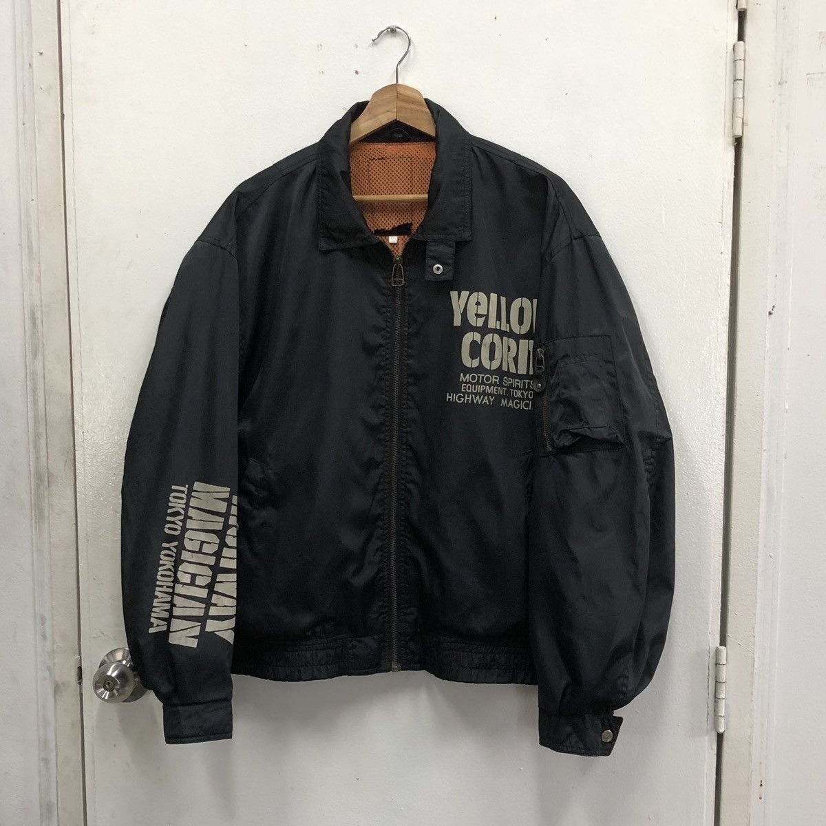 YELLOW CORN VTG Yellow Corn Big Logo Rider Biker Racing Bomber Jacket Size US L / EU 52-54 / 3 - 5 Thumbnail
