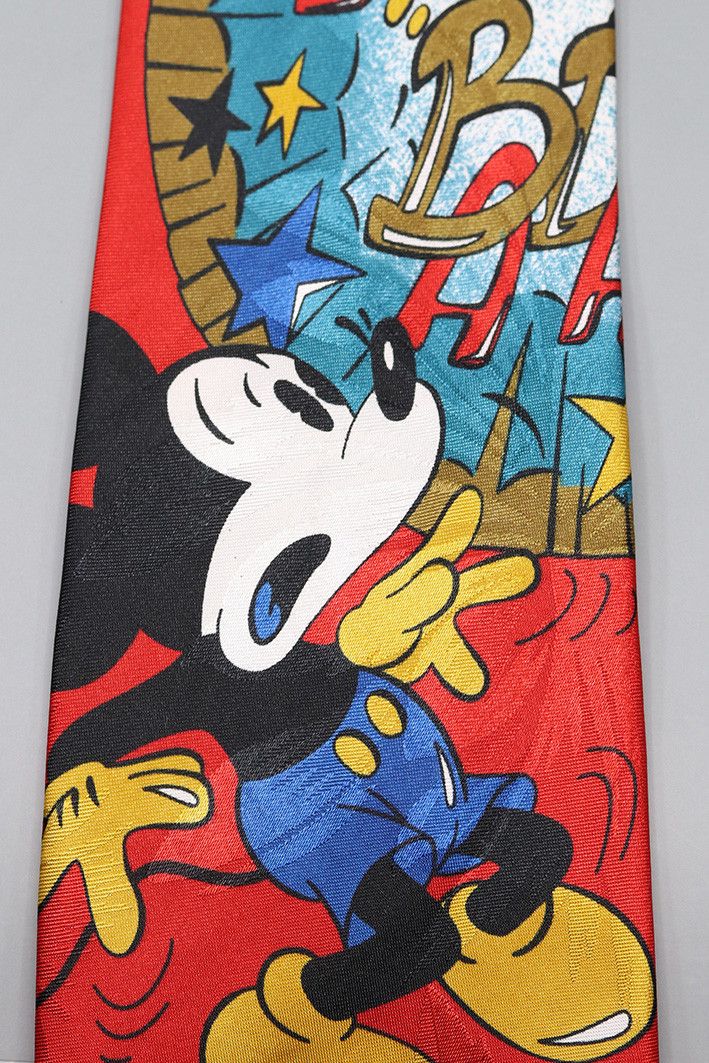 Disney Rare Vintage Mickey Mouse Tie – Comic Style, Made in Sweden Size ONE SIZE - 5 Thumbnail