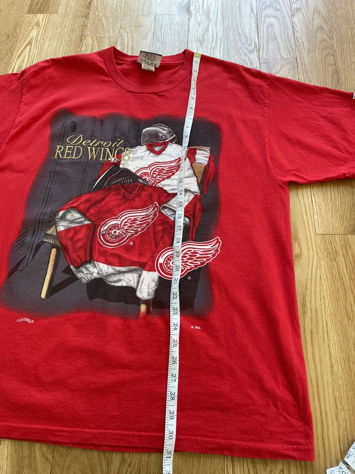 Nutmeg Lee Sport Nutmeg Detroit Red Wings VTG 90s Locker Room XL Size US XL / EU 56 / 4 - 14 Thumbnail