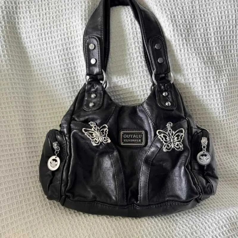 Other Y2K Black Gothic Womens Shoulder Tote Bag Size ONE SIZE - 6 Thumbnail