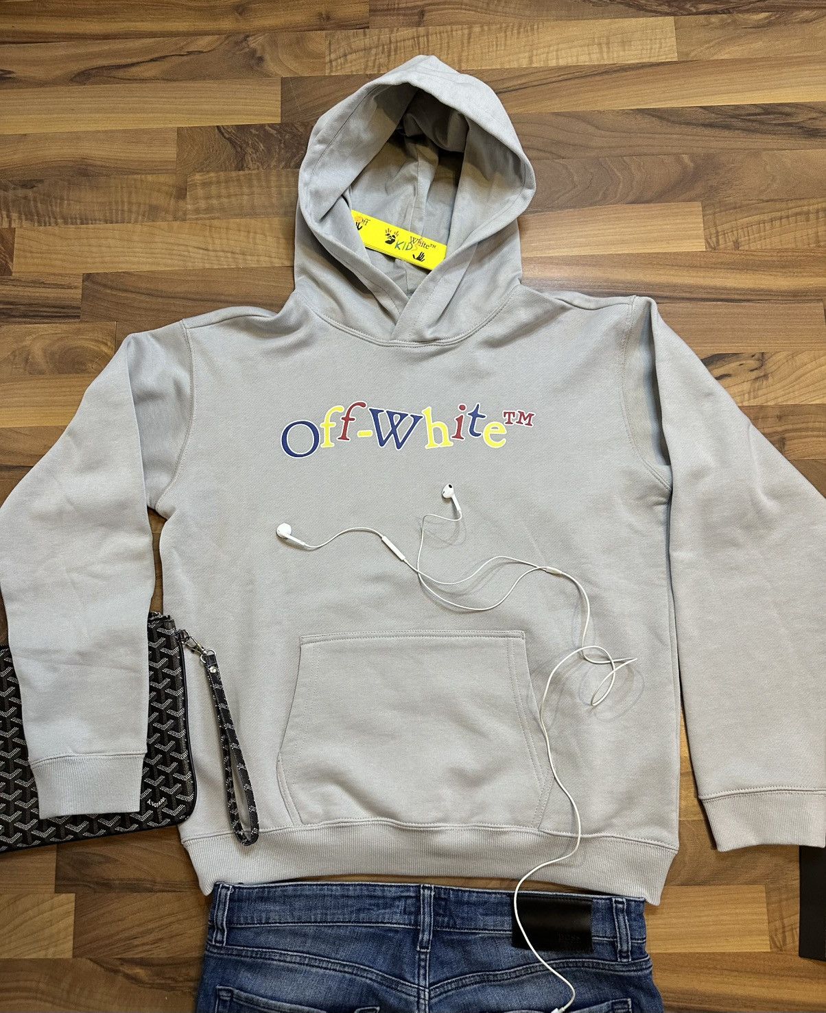 Off-White Off-White Hoodie Grey | Kids Size fits S/M | New with Tags Size US M / EU 48-50 / 2 - 5 Thumbnail