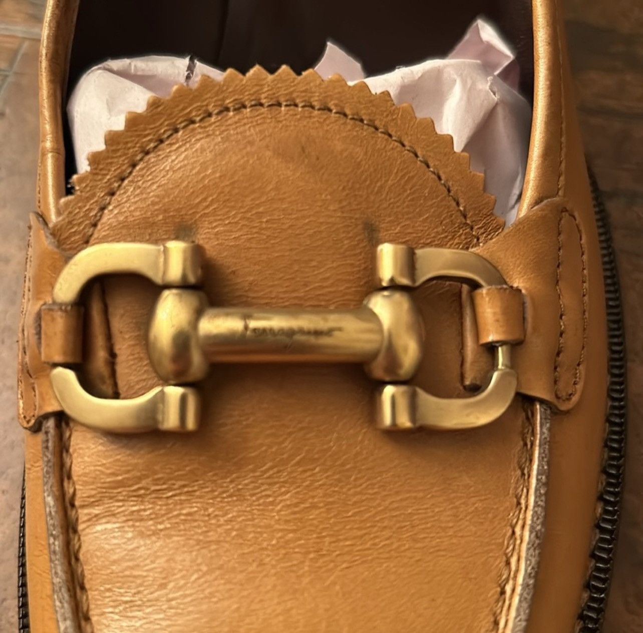 Salvatore Ferragamo × Vintage Vintage Salvatore Ferragamo Leather Buckled Heeled Loafers Size US 8 / IT 38 - 13 Thumbnail