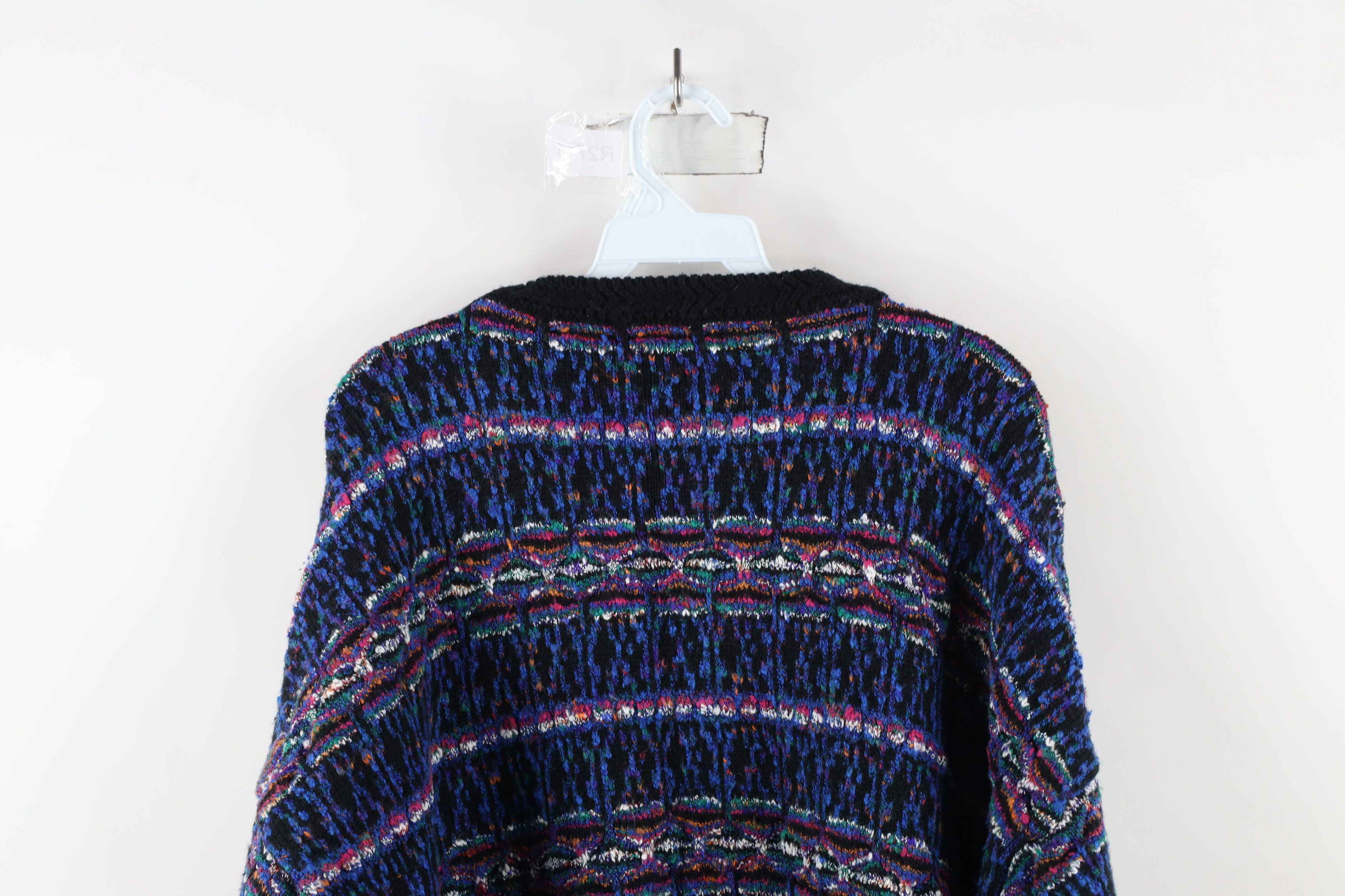 Vintage Vintage 90s Coogi Style Rainbow Textured Knit Sweater Size US XXL / EU 58 / 5 - 8 Thumbnail