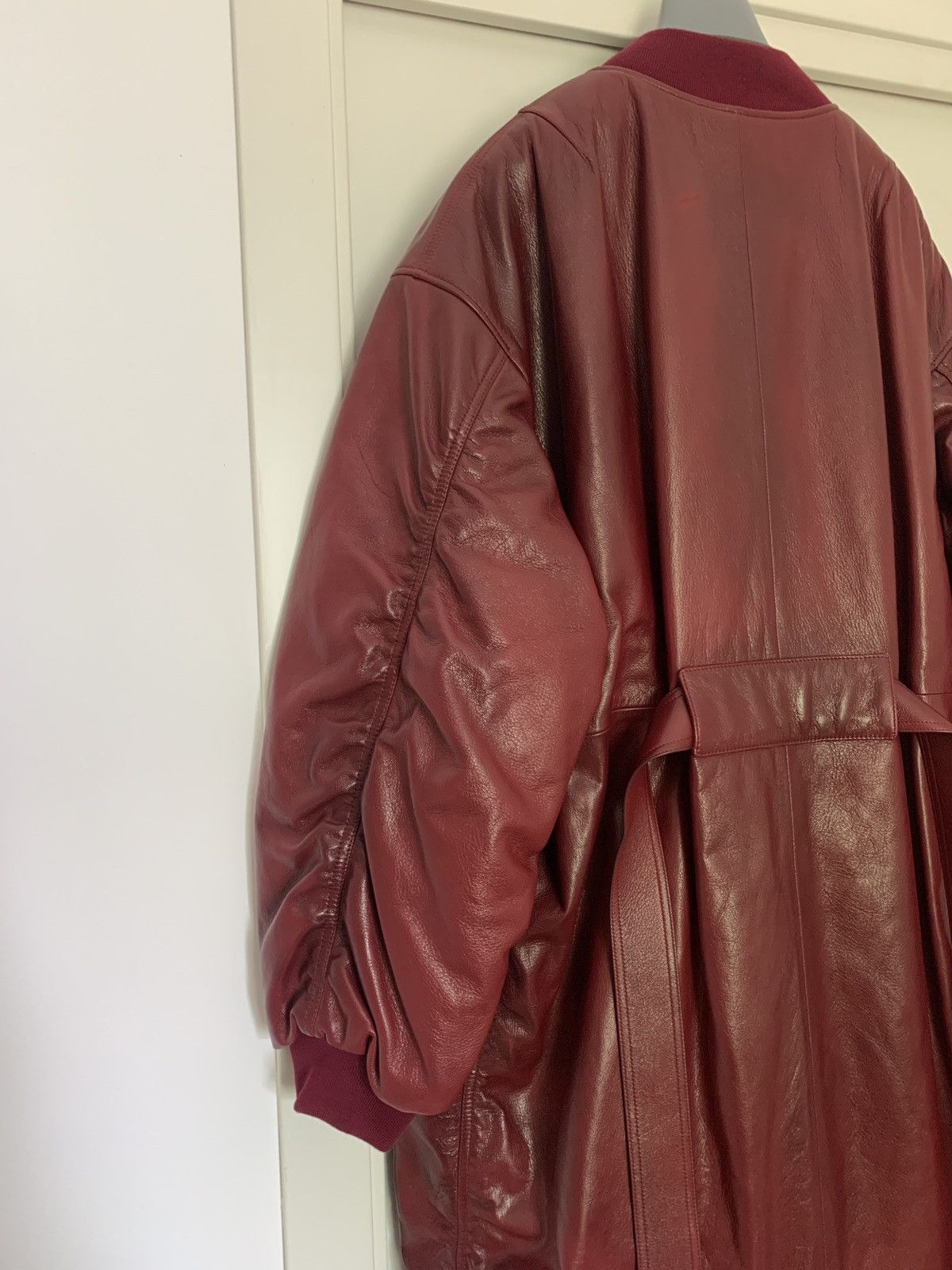 Prada × Raf Simons Prada by raf Simons runway fw22 red goat leather bomber Size US L / EU 52-54 / 3 - 8 Thumbnail