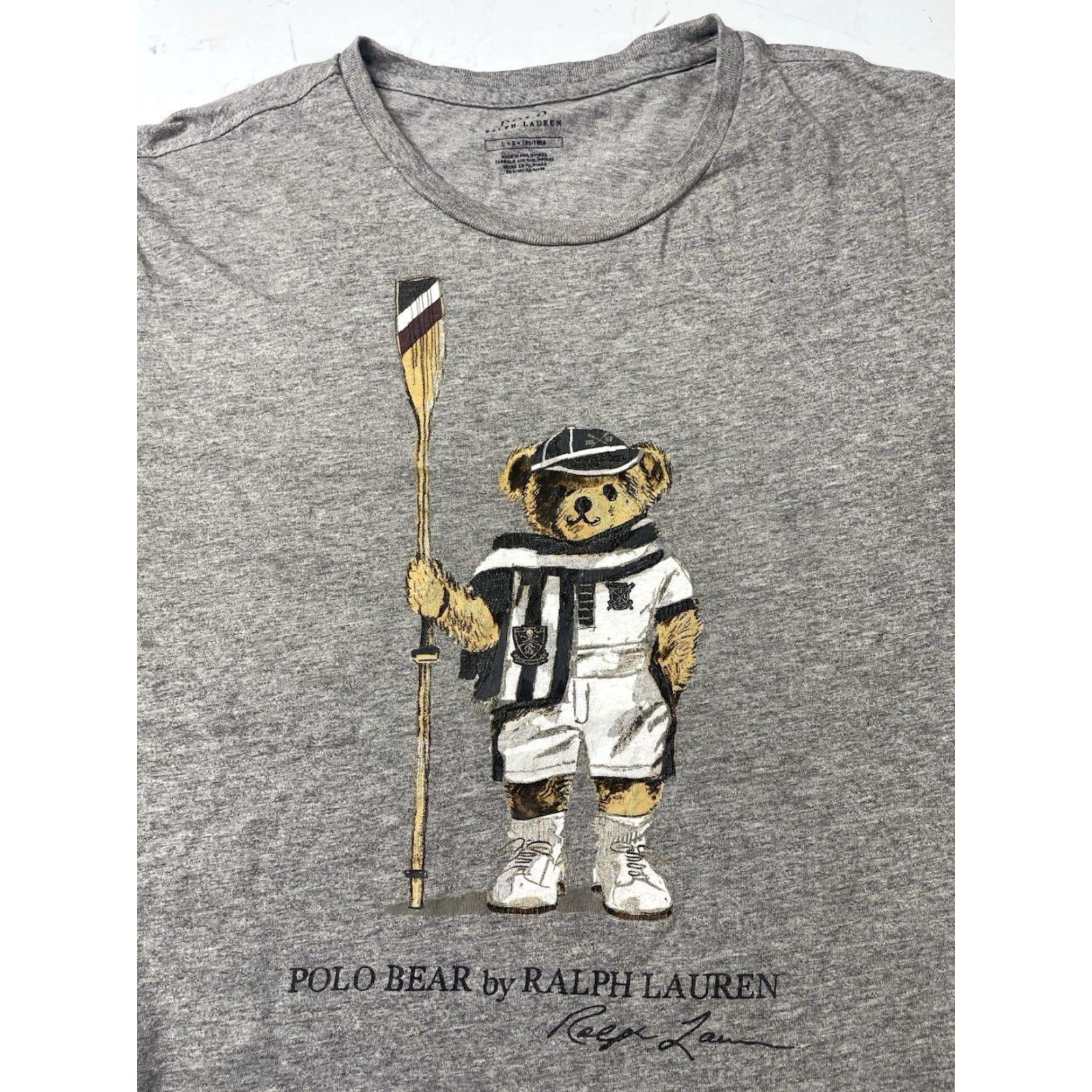 Ralph Lauren VINTAGE Polo Ralph Lauren Teddy Bear Rowing Team T Shirt Gray Mens Large Size US L / EU 52-54 / 3 - 2 Thumbnail