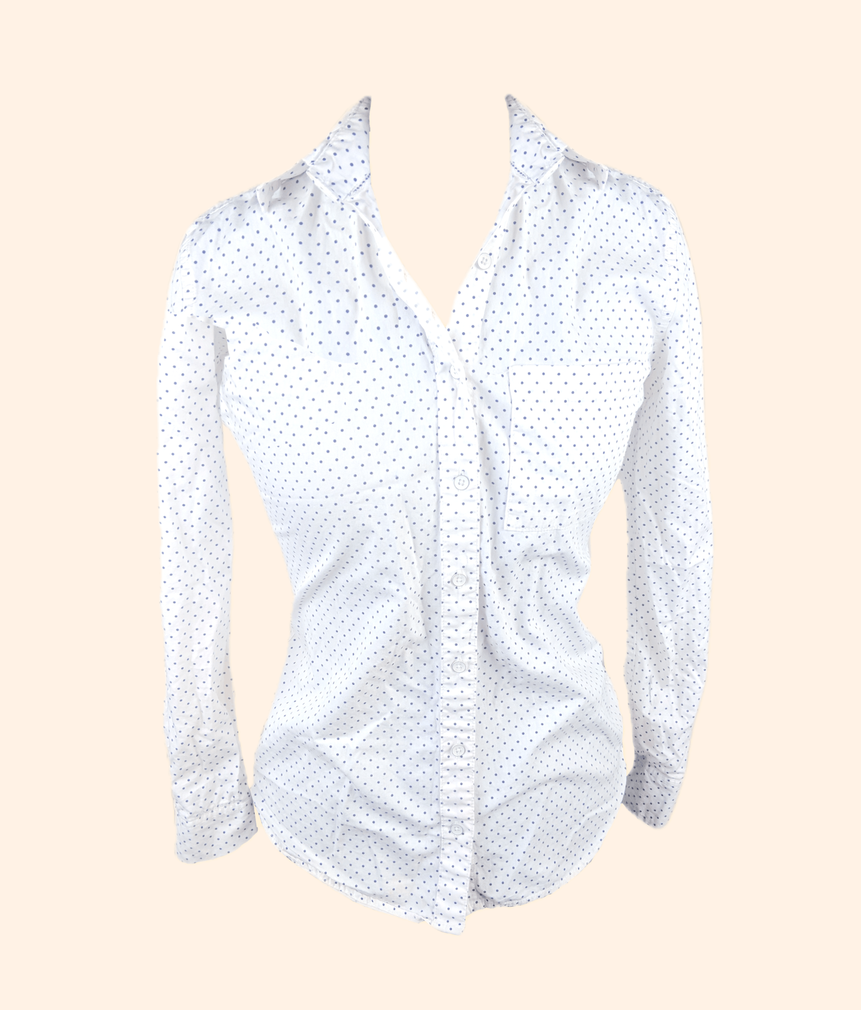 Aeropostale Aeropostale Petite Polka Dot Blouse Size S / US 4 / IT 40 - 3 Thumbnail