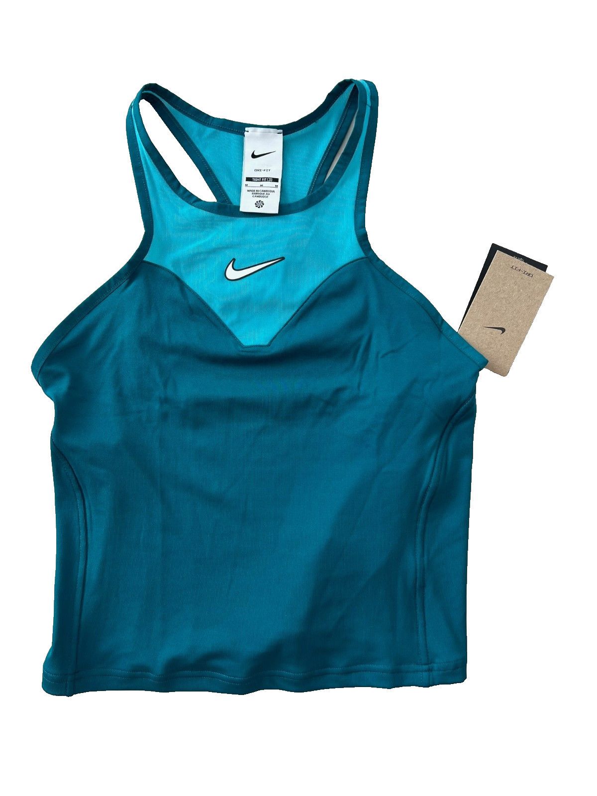 Nike Nike FD7929 Court Dri-FIT Slam Tennis Tank Top Teal ( M ) Size M / US 6-8 / IT 42-44 - 3 Thumbnail