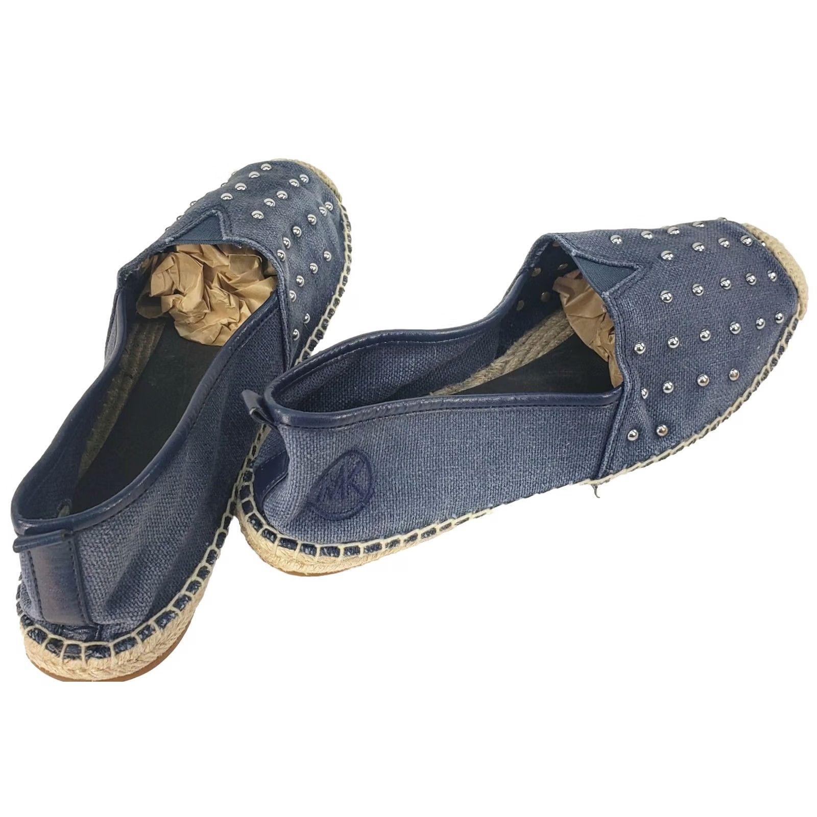 Michael Kors Michael Kors Women's Denim Espadrille Flats 6.5 Blue Denim Studded Flat Womens Size US 7 / IT 37 - 4 Thumbnail