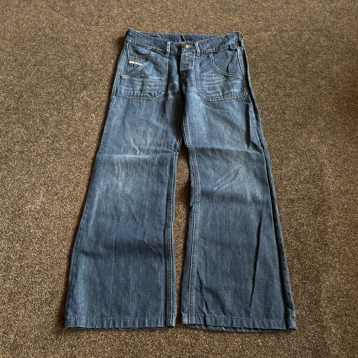 Vintage Vintage 90s Y2K Baggy Wide Leg Jeans Light Wash Grunge 26 Size 26" / US 2 / IT 38 - 3 Thumbnail