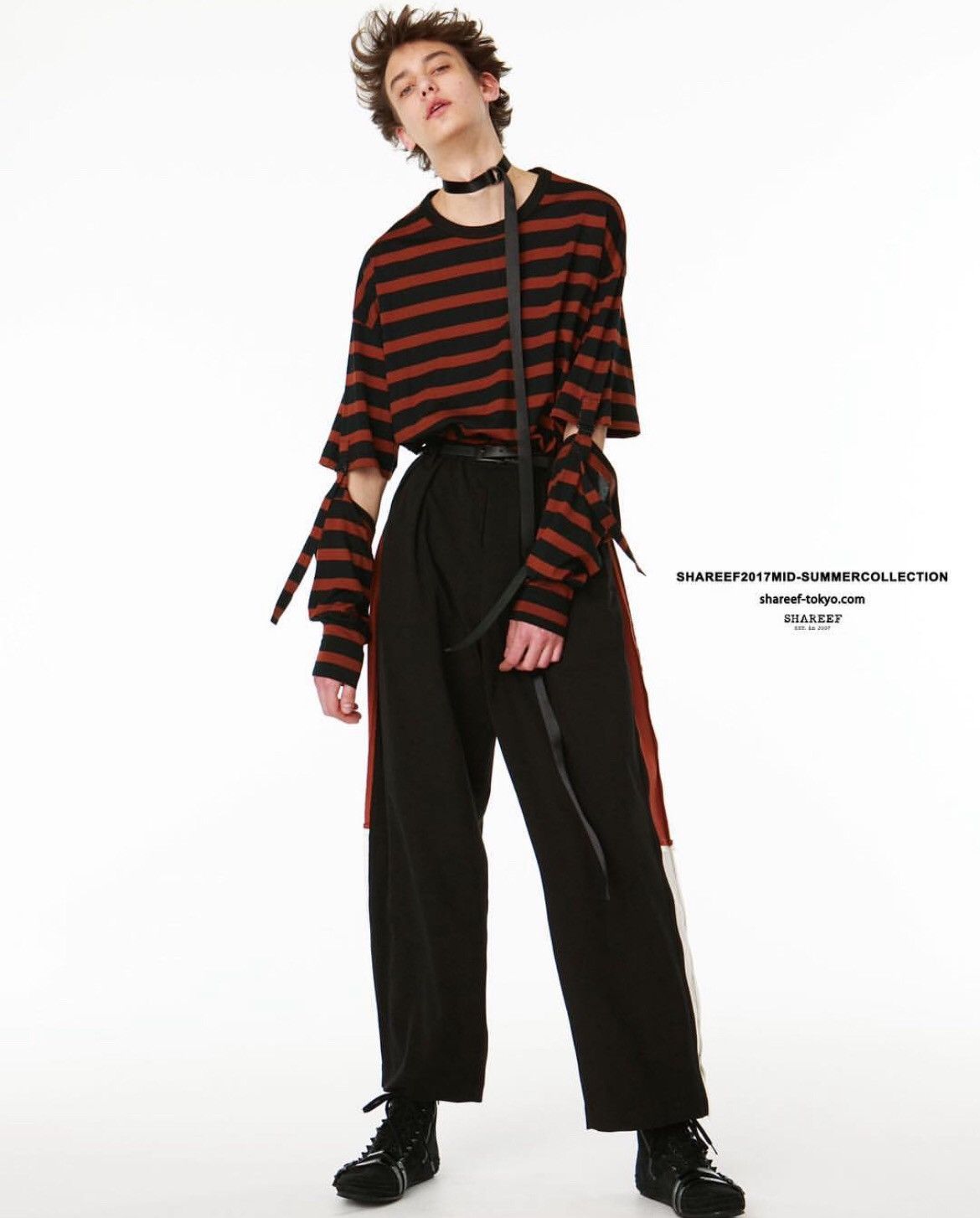 SHAREEF × STUDIOUS 17SS Stripe Wide Pants Size US 31 - 1 Thumbnail