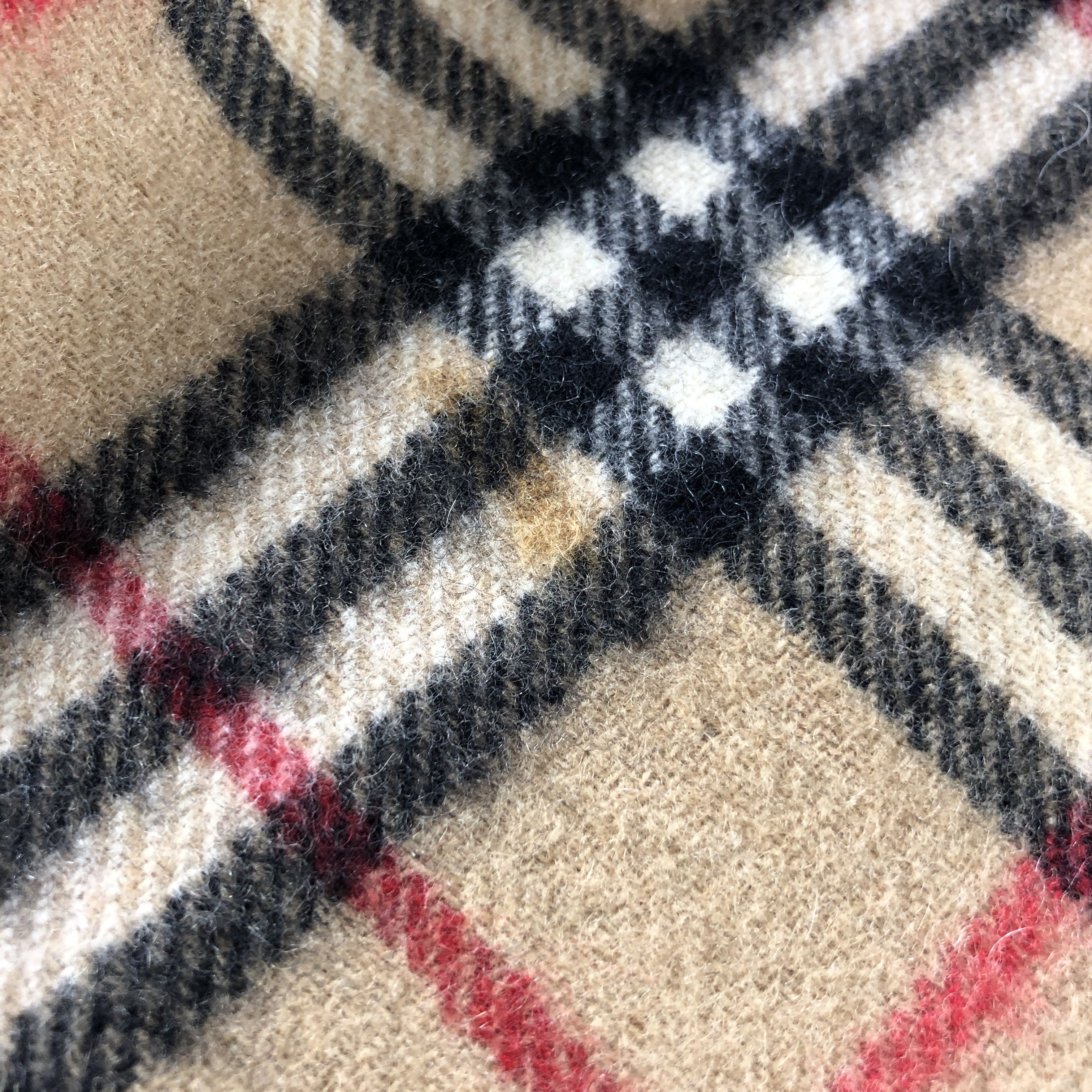 Burberry Burberrys Nova Check Tan Wool/Cashmere Scarf Muffler V2842 Size ONE SIZE - 13 Thumbnail