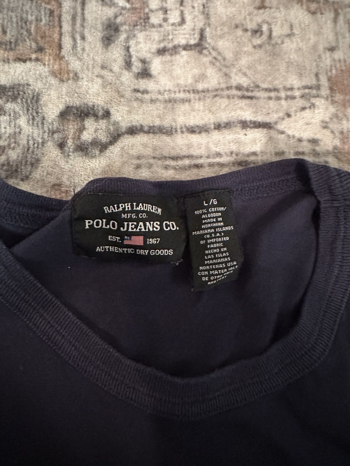 Vintage Vintage Ralph Lauren Polo PJC blue long sleeve shirt Size US L / EU 52-54 / 3 - 4 Thumbnail