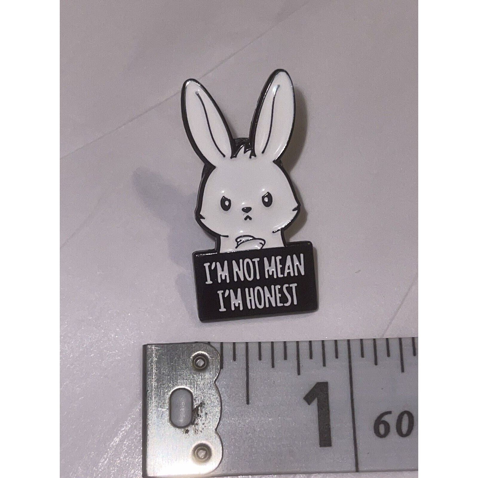 Other I’m Not Mean I’m Honest Bunny Pin Brooch Size ONE SIZE - 1 Preview