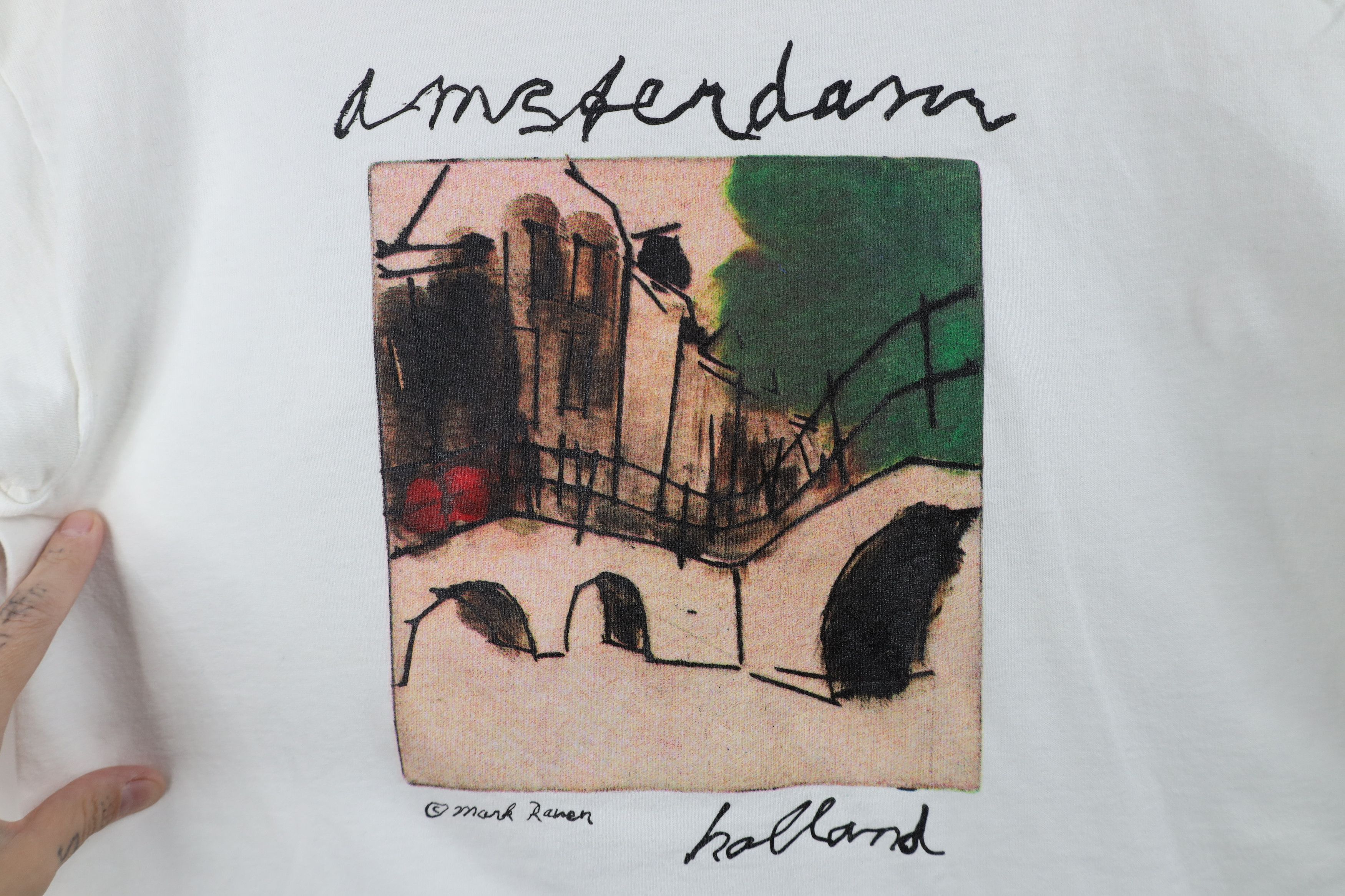 Vintage Vintage 90s Art Amsterdam Holland Short Sleeve T-Shirt Size US M / EU 48-50 / 2 - 4 Thumbnail