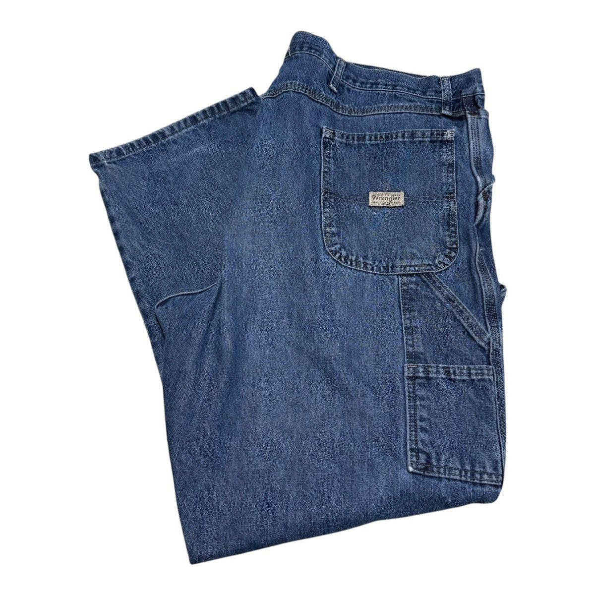Vintage × Wrangler Wrangler 100% Cotton Paint Splatter Carpenter Jeans 44x32 Size US 44 / EU 60 - 1 Thumbnail