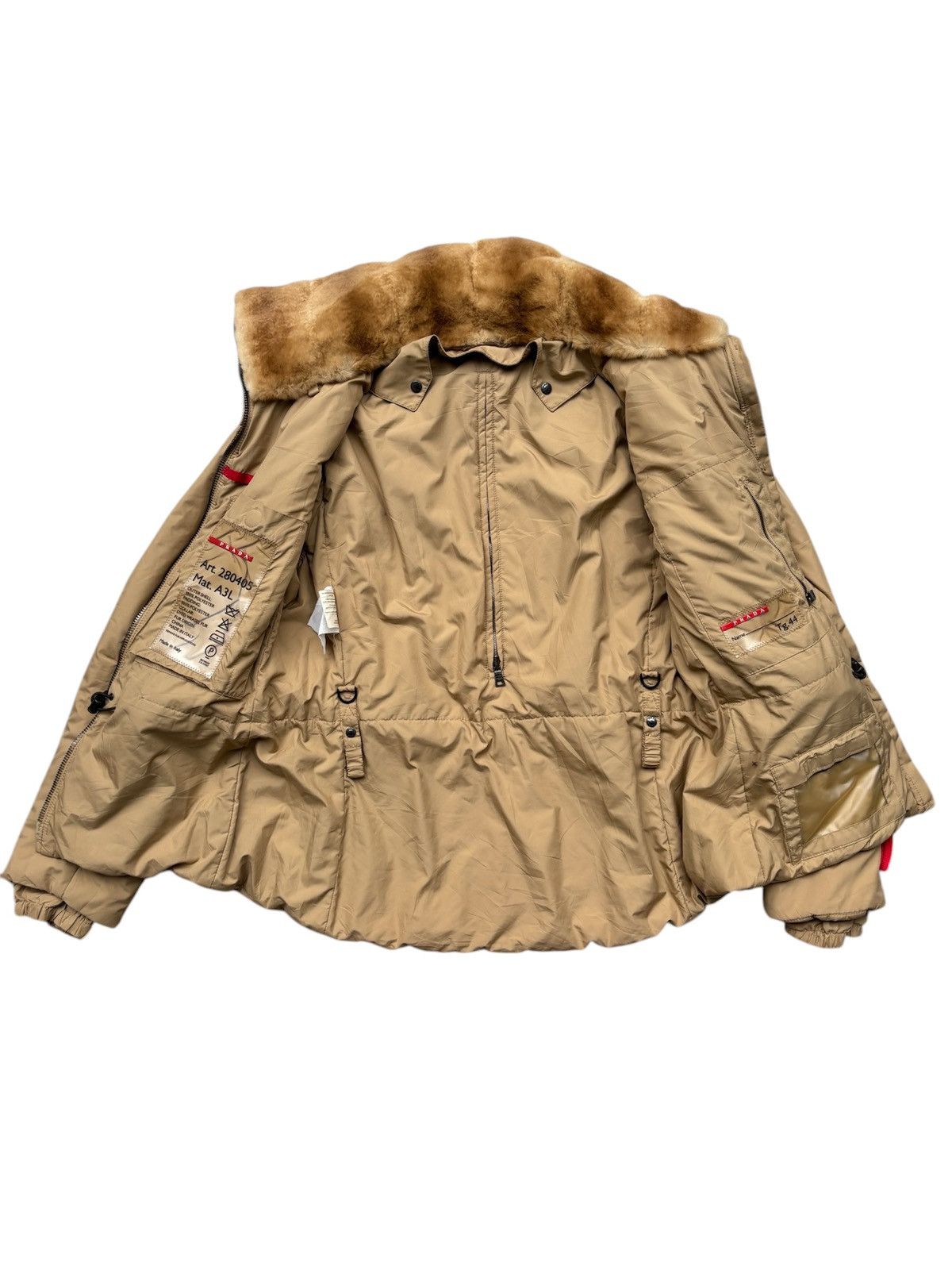 Prada 2000s PACKABLE Weasel Fur Collar Puffer Jacket Size US S / EU 44-46 / 1 - 4 Thumbnail