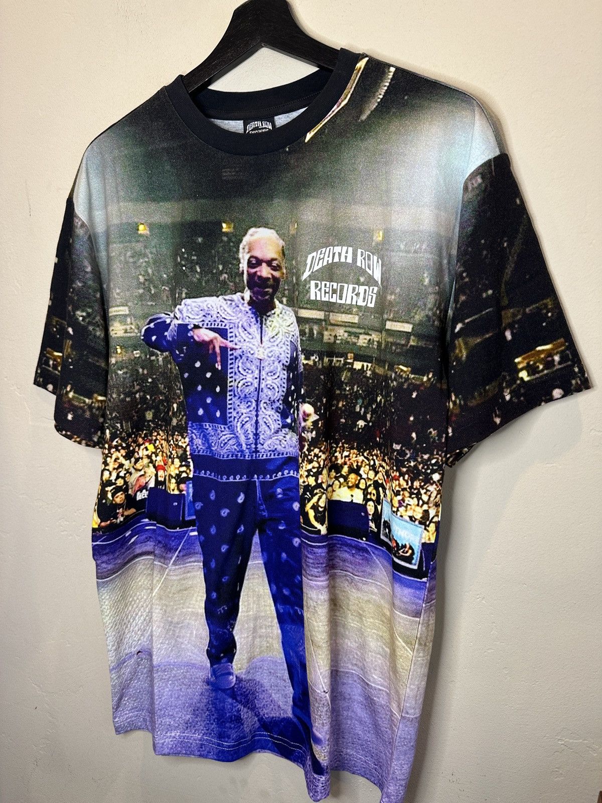 Death Row Records × Rap Tees × Snoop Dogg RARE* New Death Row Records Snoop Dogg Concert AOP Rap Shirt Size US L / EU 52-54 / 3 - 1 Thumbnail