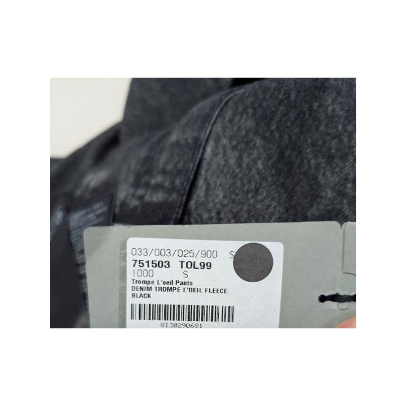 Balenciaga o1rshd1 Trompe L'oeil Fleece Denim Pants in Black Size US 30 / EU 46 - 23 Thumbnail