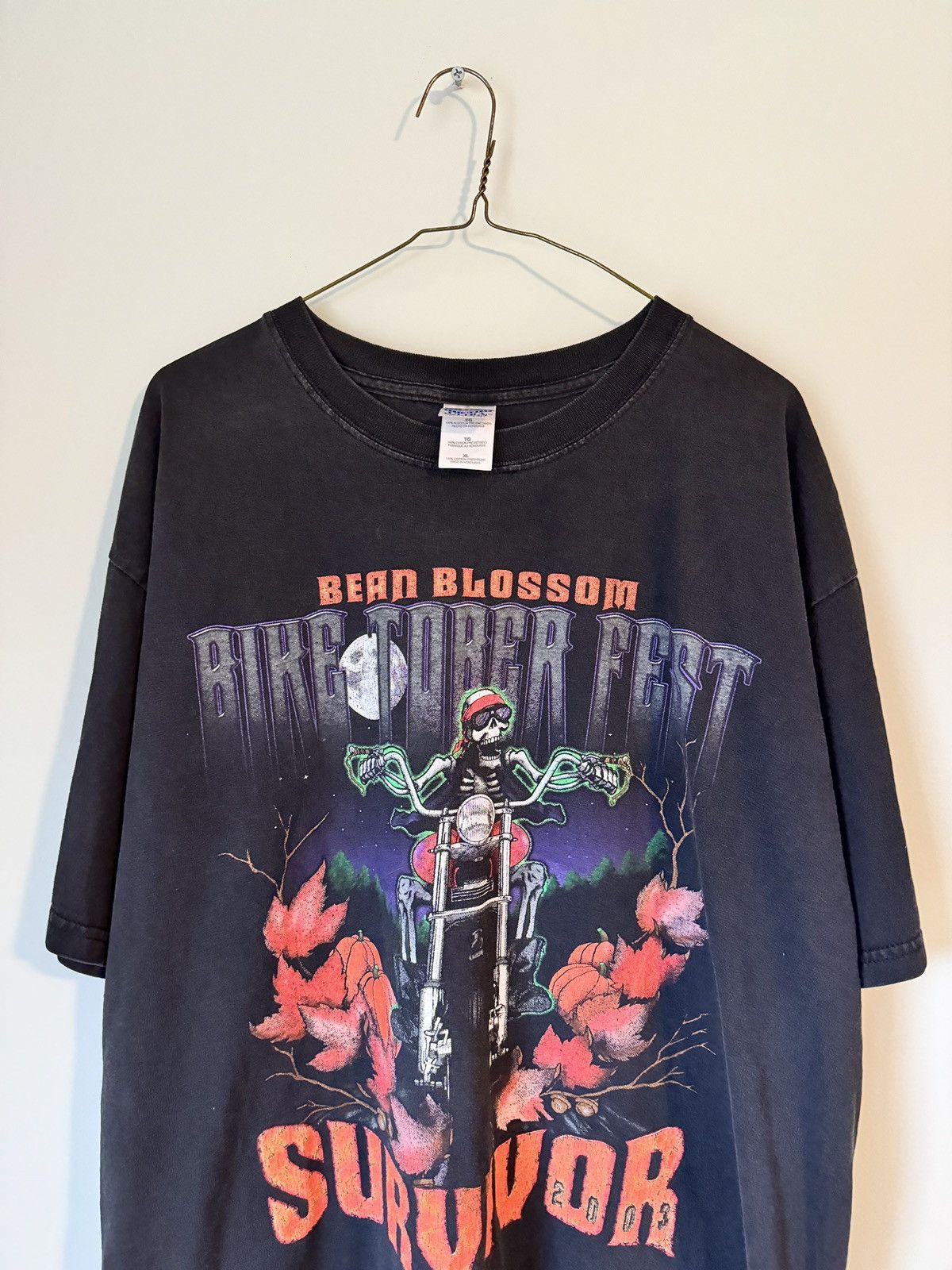 Vintage Biketoberfest Halloween Biker Shirt ERD Grunge WCC Size US XL / EU 56 / 4 - 7 Thumbnail