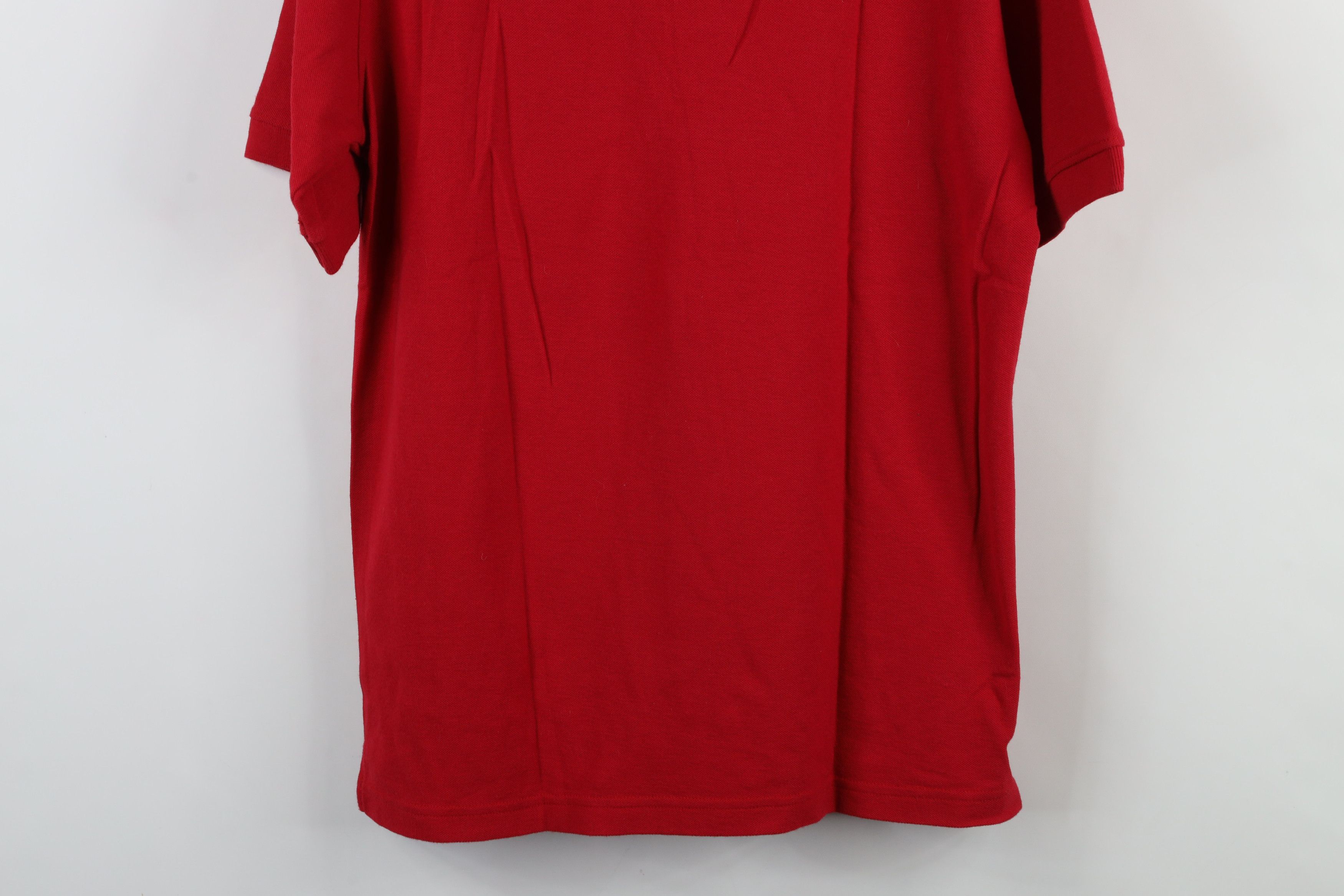 Vintage Vintage 90s Streetwear Blank Cotton Knit Golf Polo Shirt Red Size US M / EU 48-50 / 2 - 12 Thumbnail