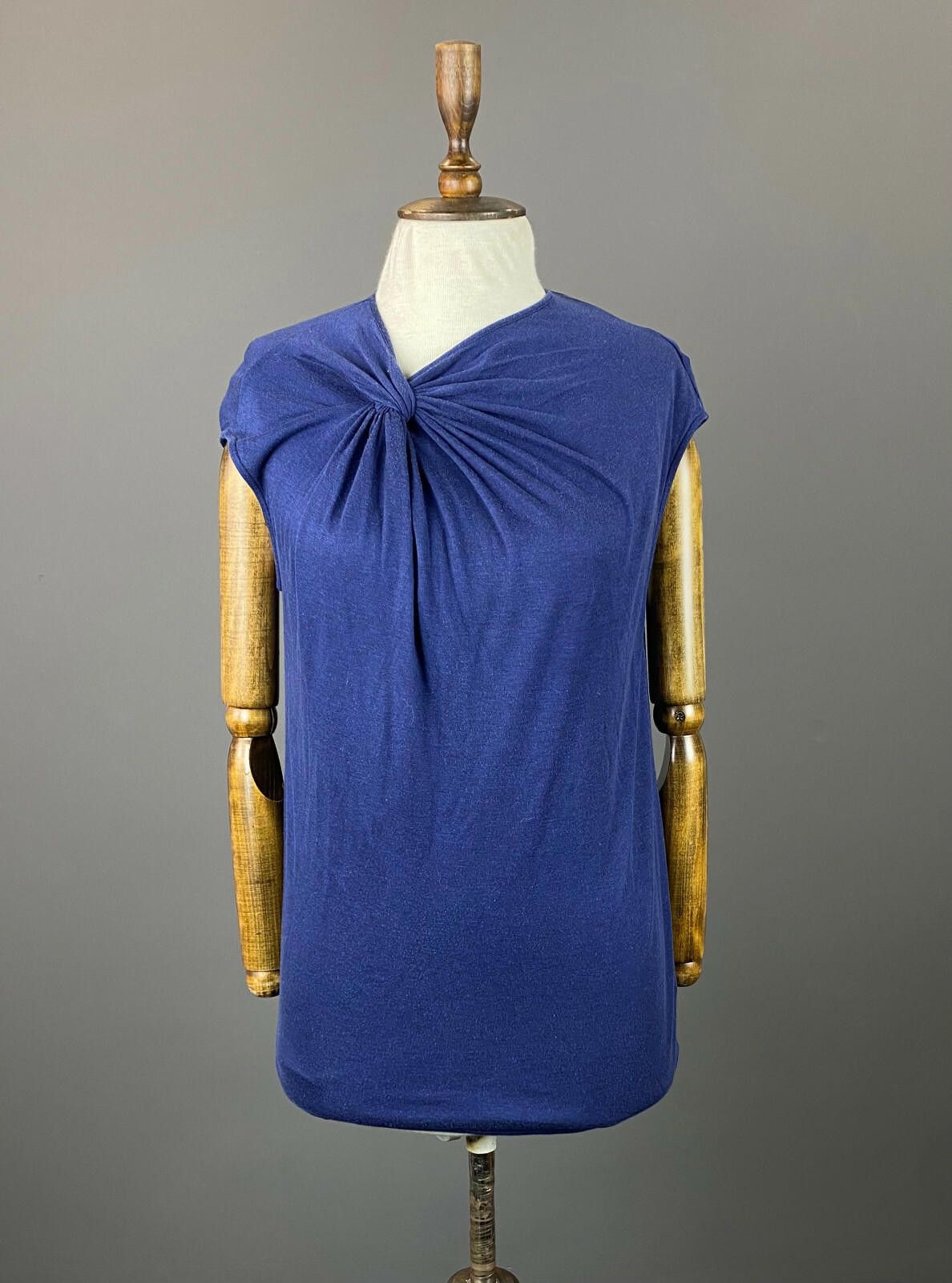 Helmut Lang Ladies HELMUT LANG Designer Blue Silk Blouse Shirt Size M / US 6-8 / IT 42-44 - 1 Thumbnail