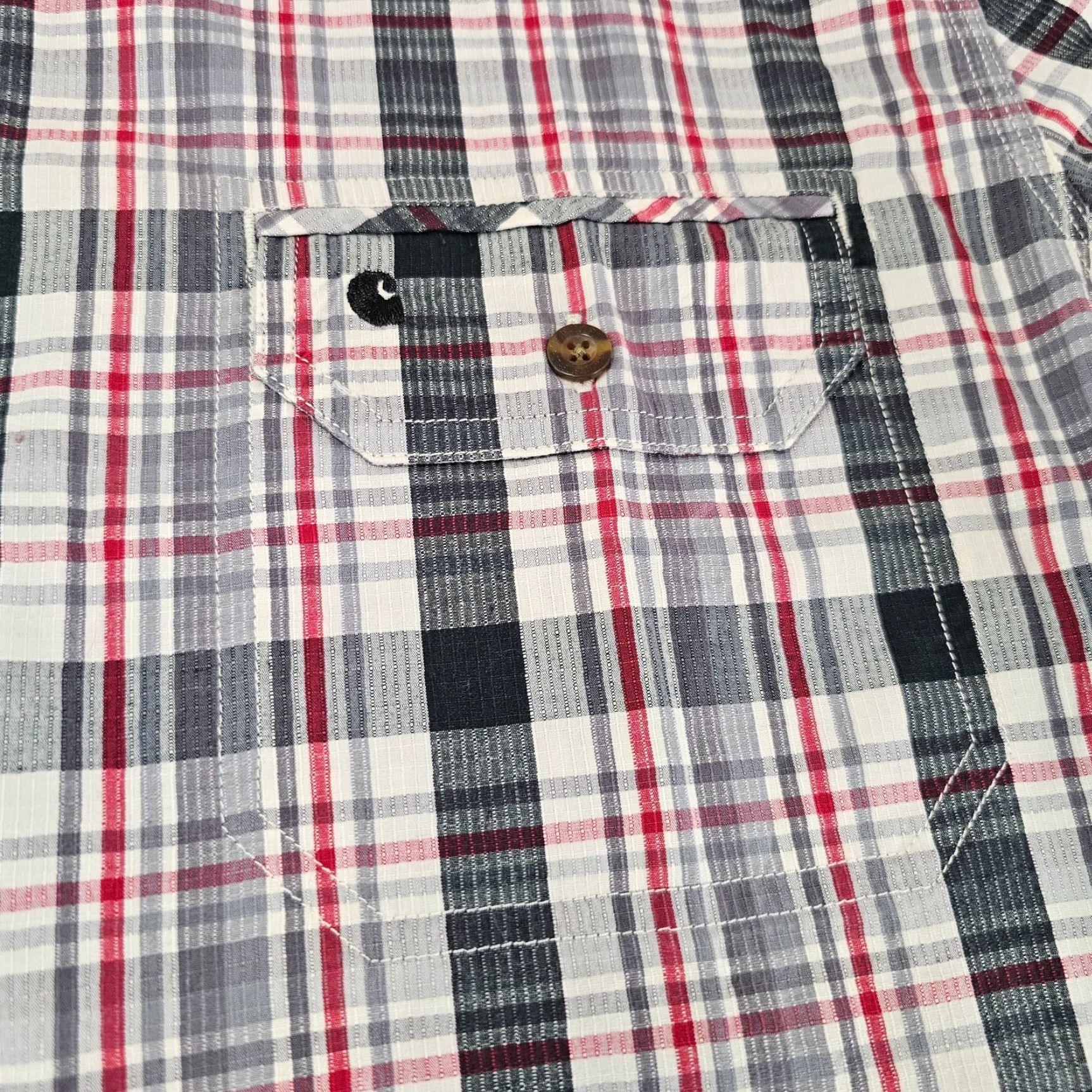 Carhartt Carhartt Shirt Mens XL Gray Check Relaxed Fit Button-Up Casual Workwear Shirt Size US XL / EU 56 / 4 - 3 Thumbnail