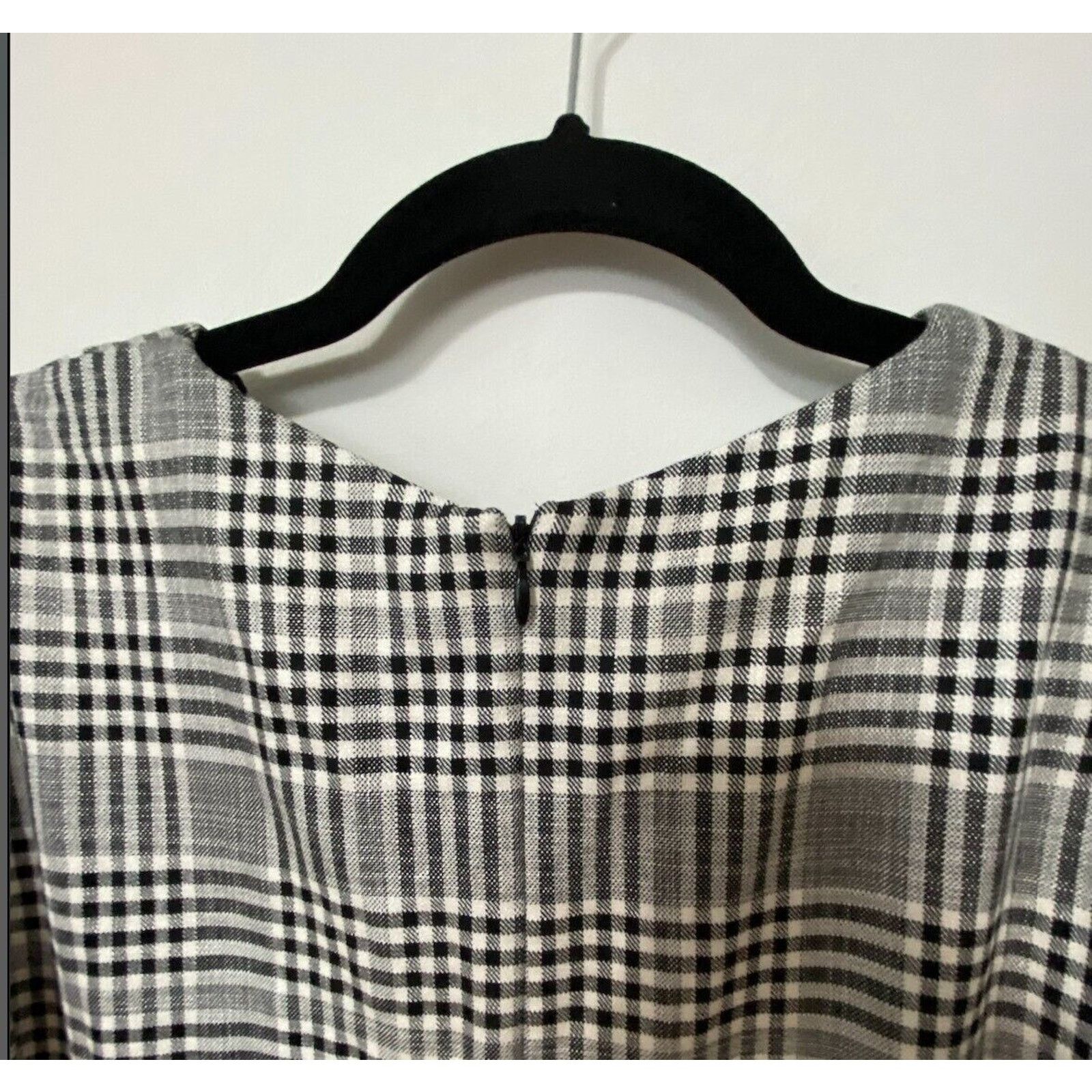 Zara Zara Gingham Plaid Shift Dress Short Sleeve Black & White S Size S / US 4 / IT 40 - 5 Thumbnail