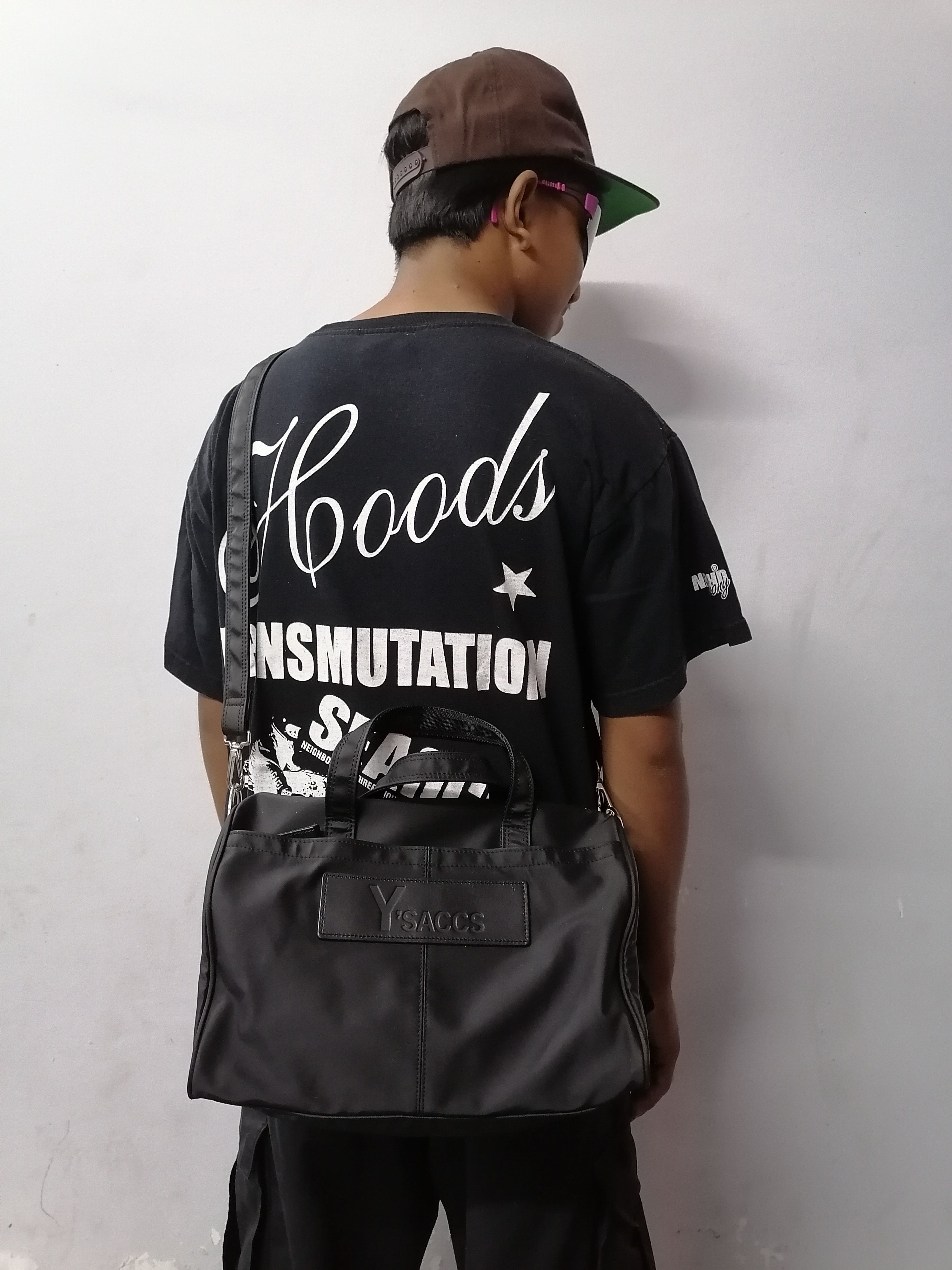 Designer × Yohji Yamamoto Y'saccs By Yohji Yamamoto Black Crossbody Bag Size ONE SIZE - 4 Thumbnail