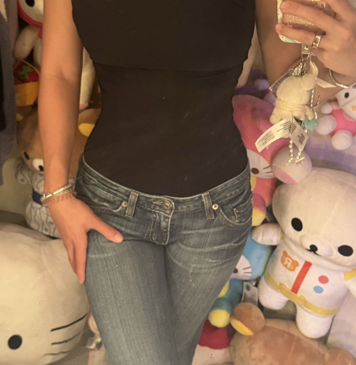 Big Star Vintage Early 2000s BIG STAR Sweet Crop Ultra Low-rise jeans Size 26" / US 2 / IT 38 - 9 Thumbnail